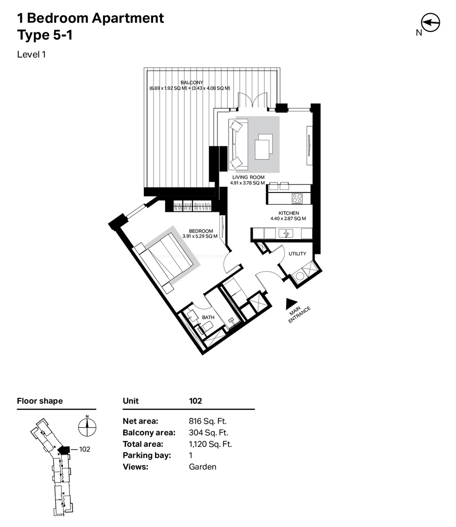 Bluewaters Residences floor plan 1