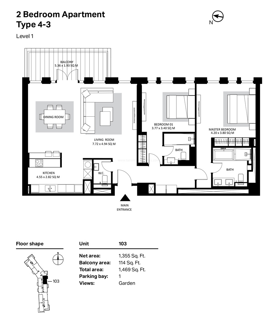 Bluewaters Residences floor plan 3