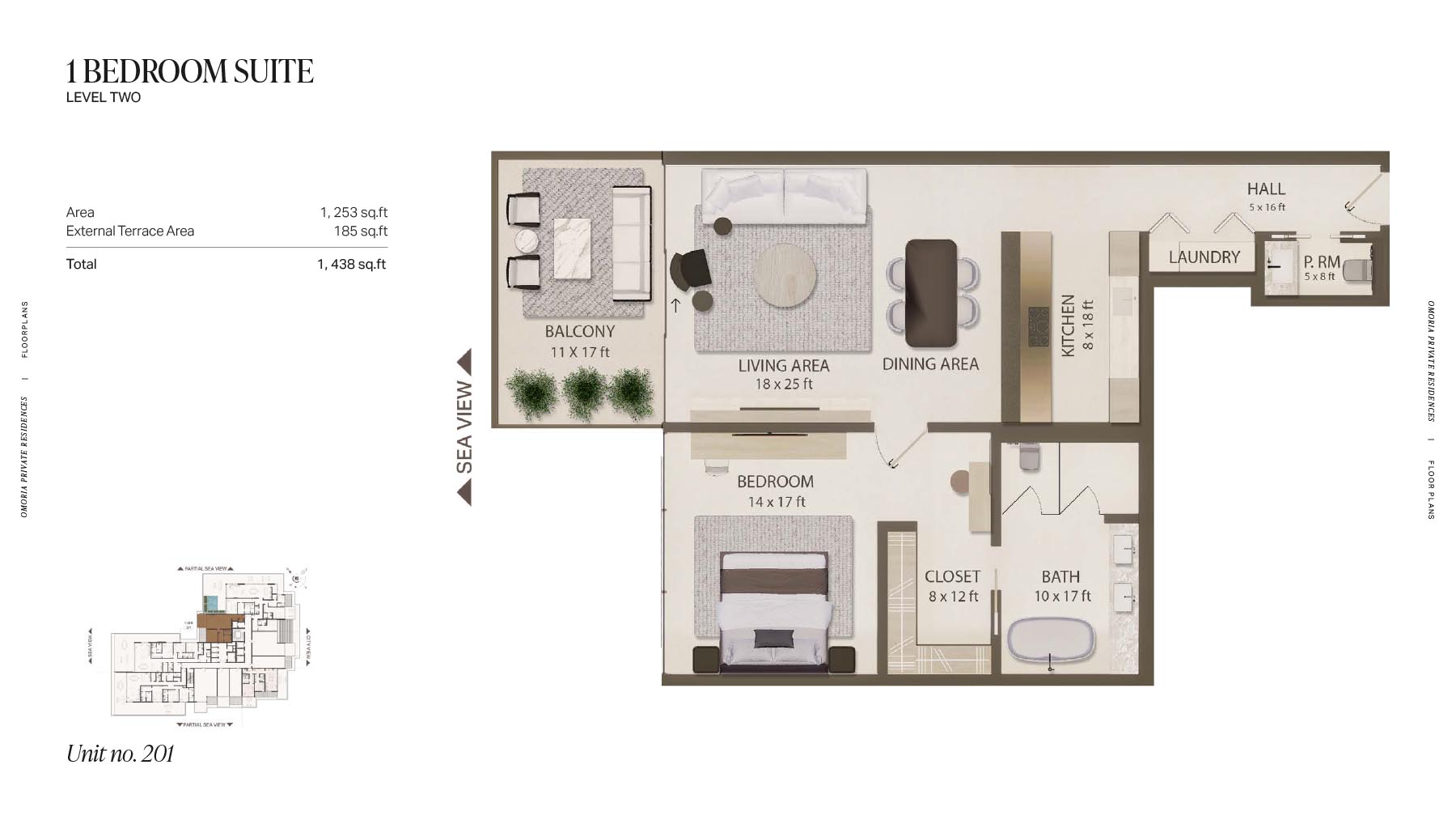 Omoria Hotel Residences at Dubai Islands floor plan 1