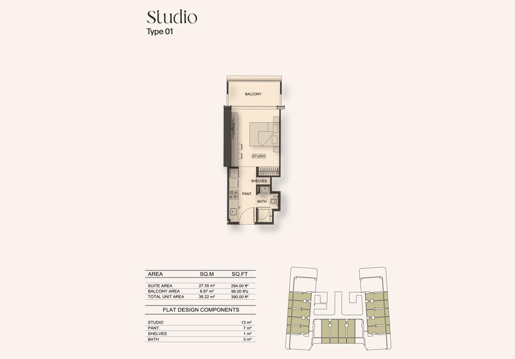 Binghatti Hillside floor plan 1