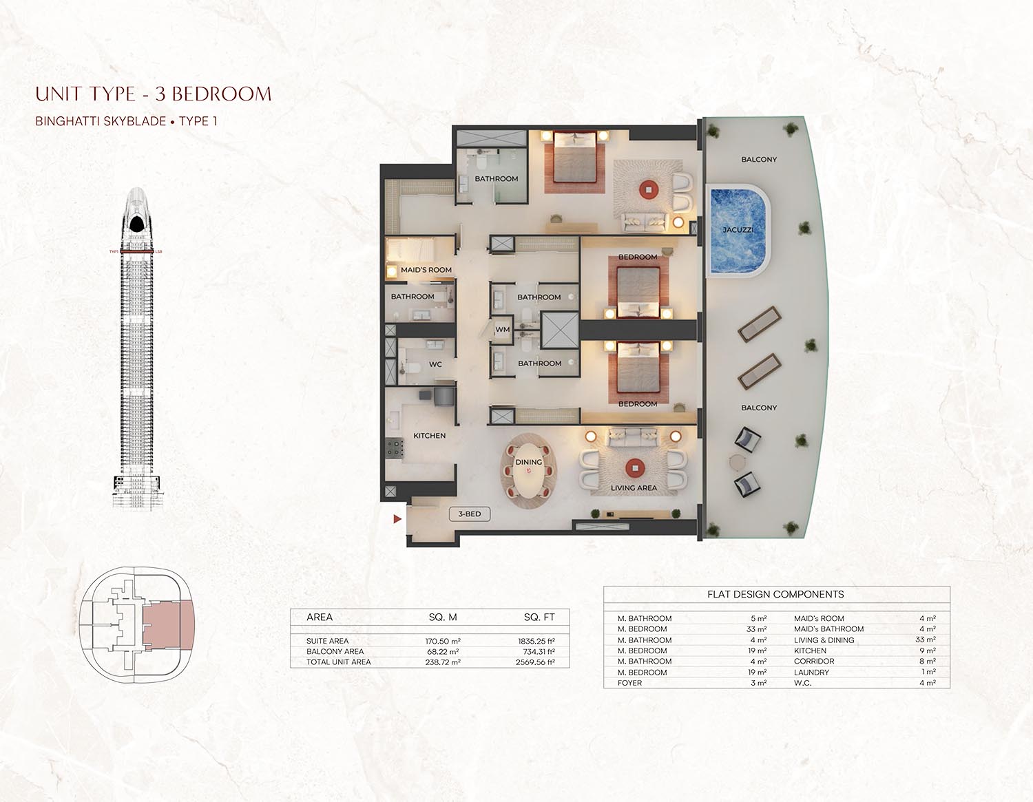 Binghatti Skyblade floor plan 4