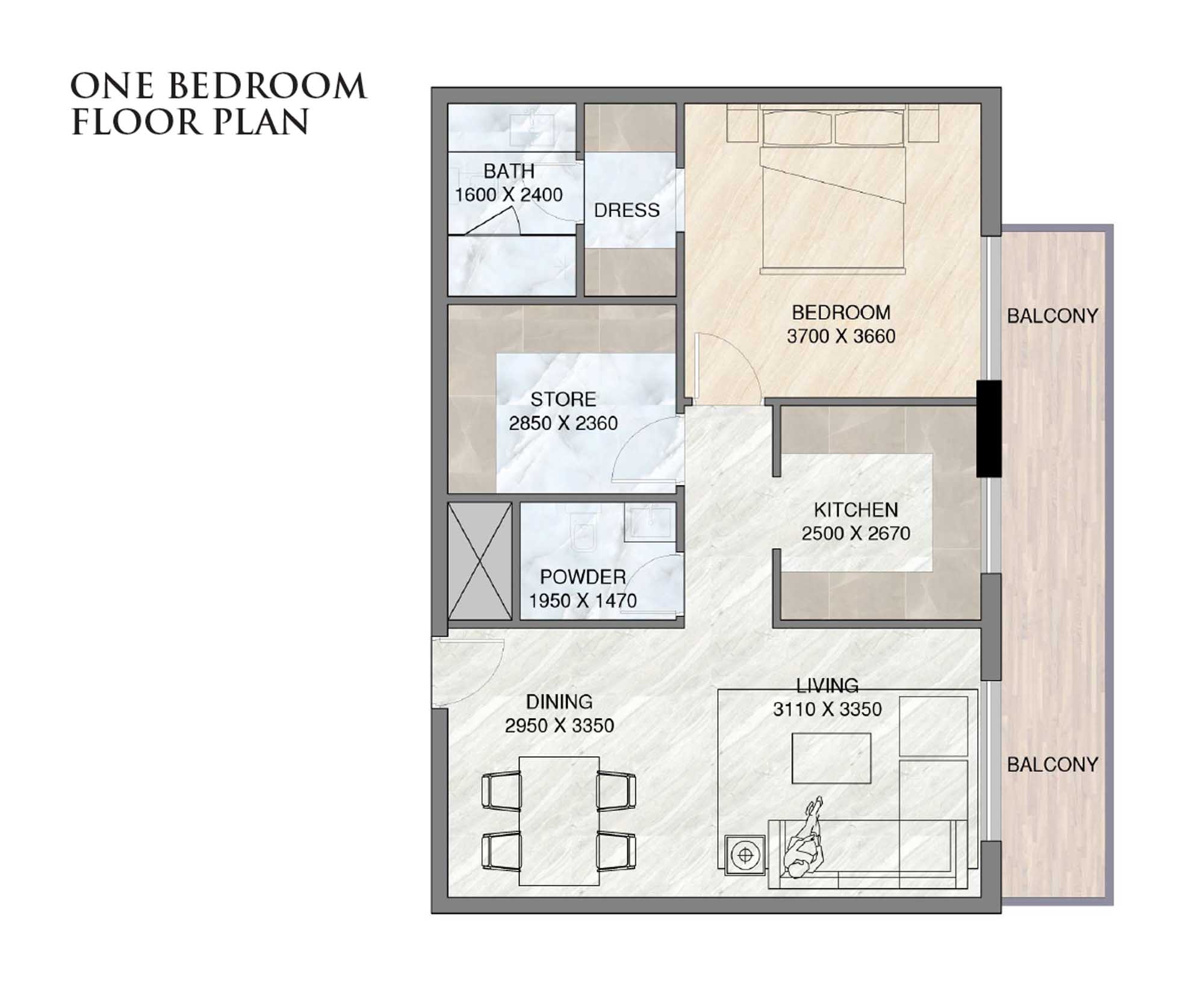 Sunbliss Residences at Al Furjan floor plan 1