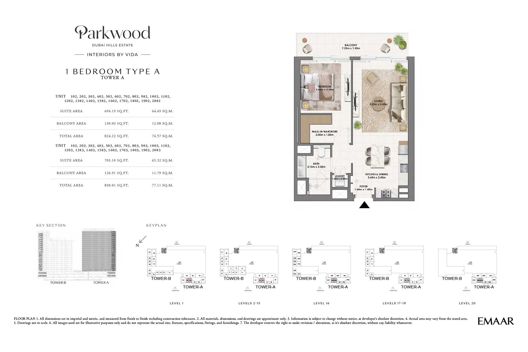 Parkwood at Dubai Hills Estate floor plan 1