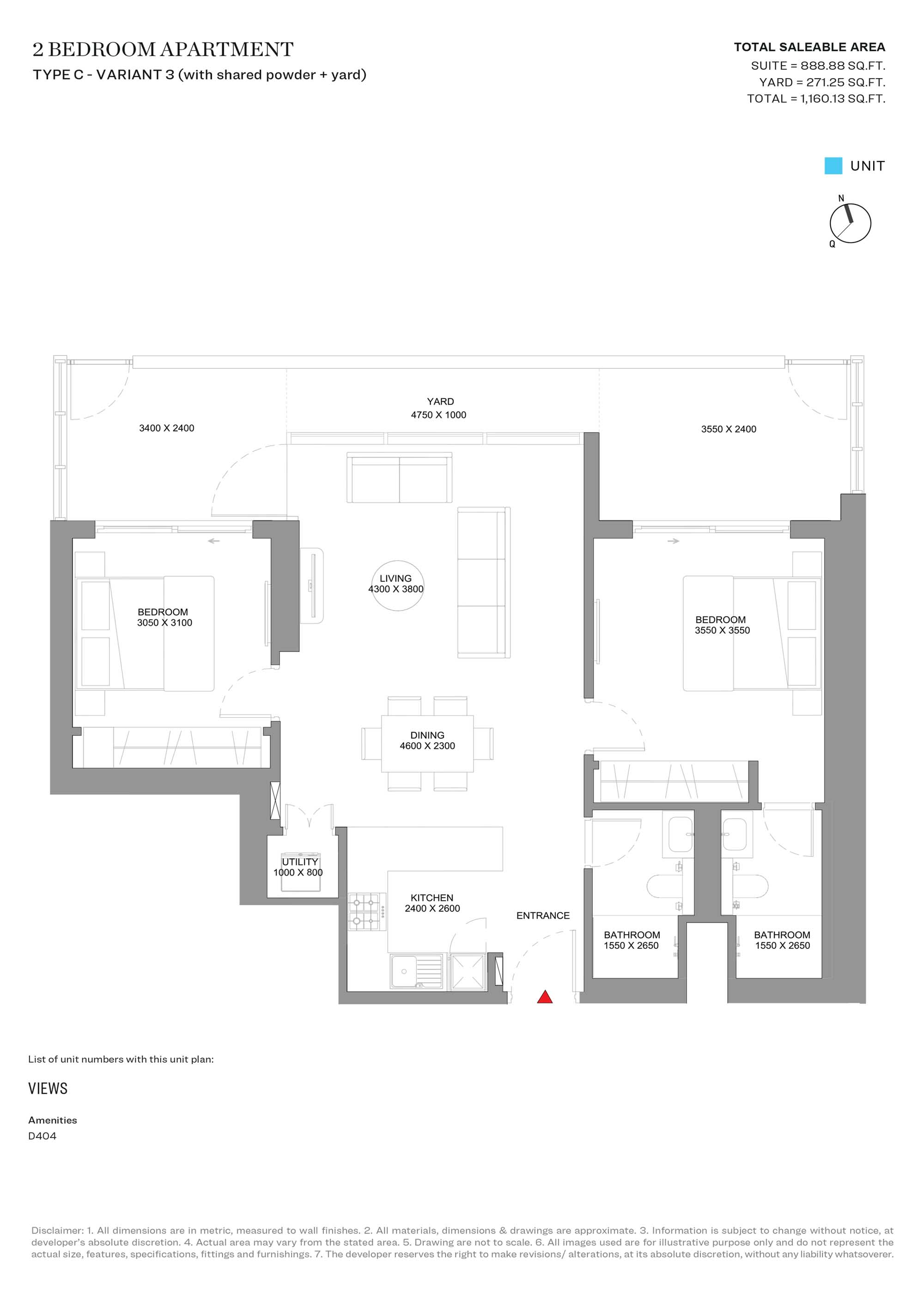 Sobha Orbis Tower D floor plan 3