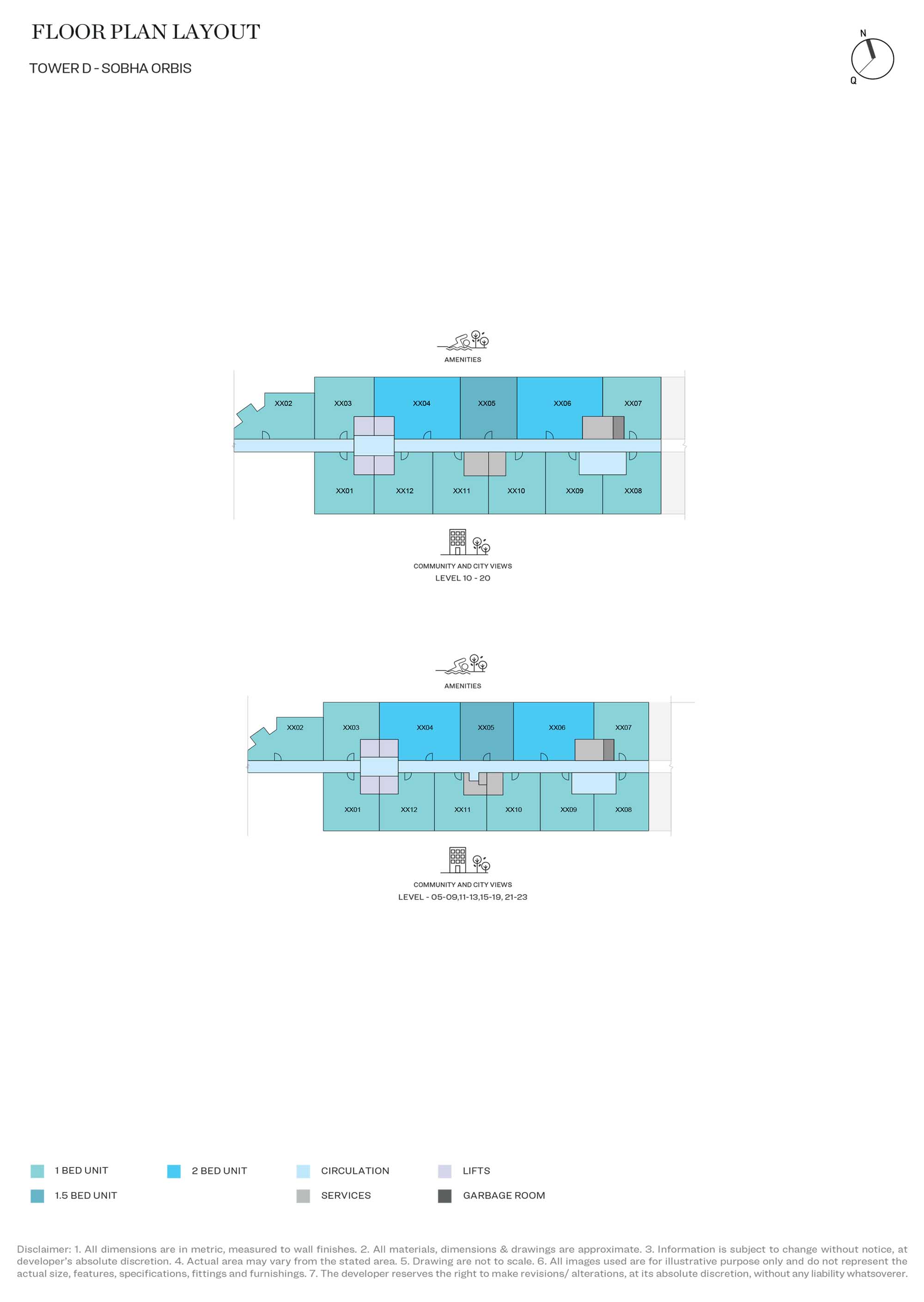 Sobha Orbis Tower D floor plan 2