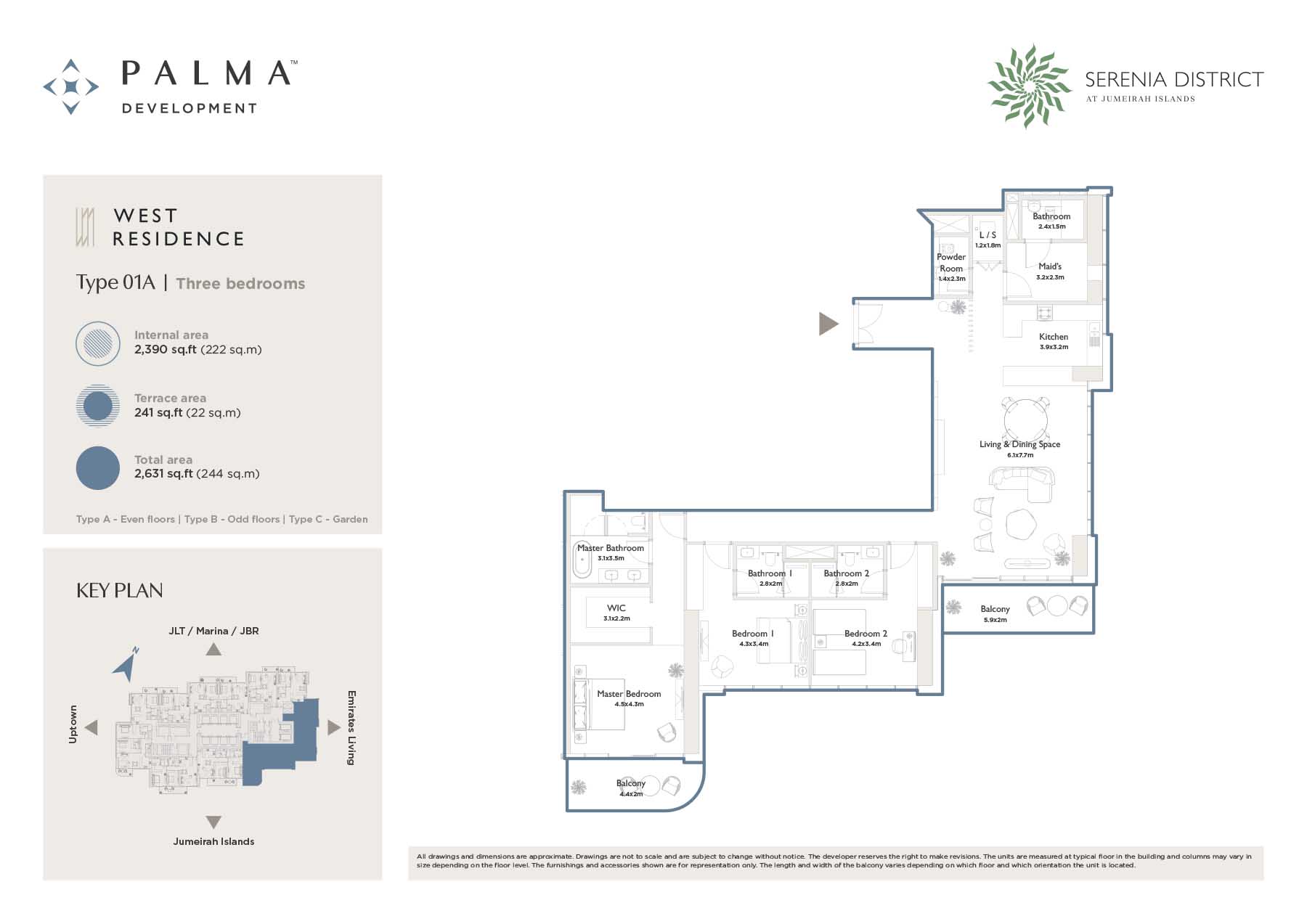 Serenia District West at Jumeirah floor plan 4