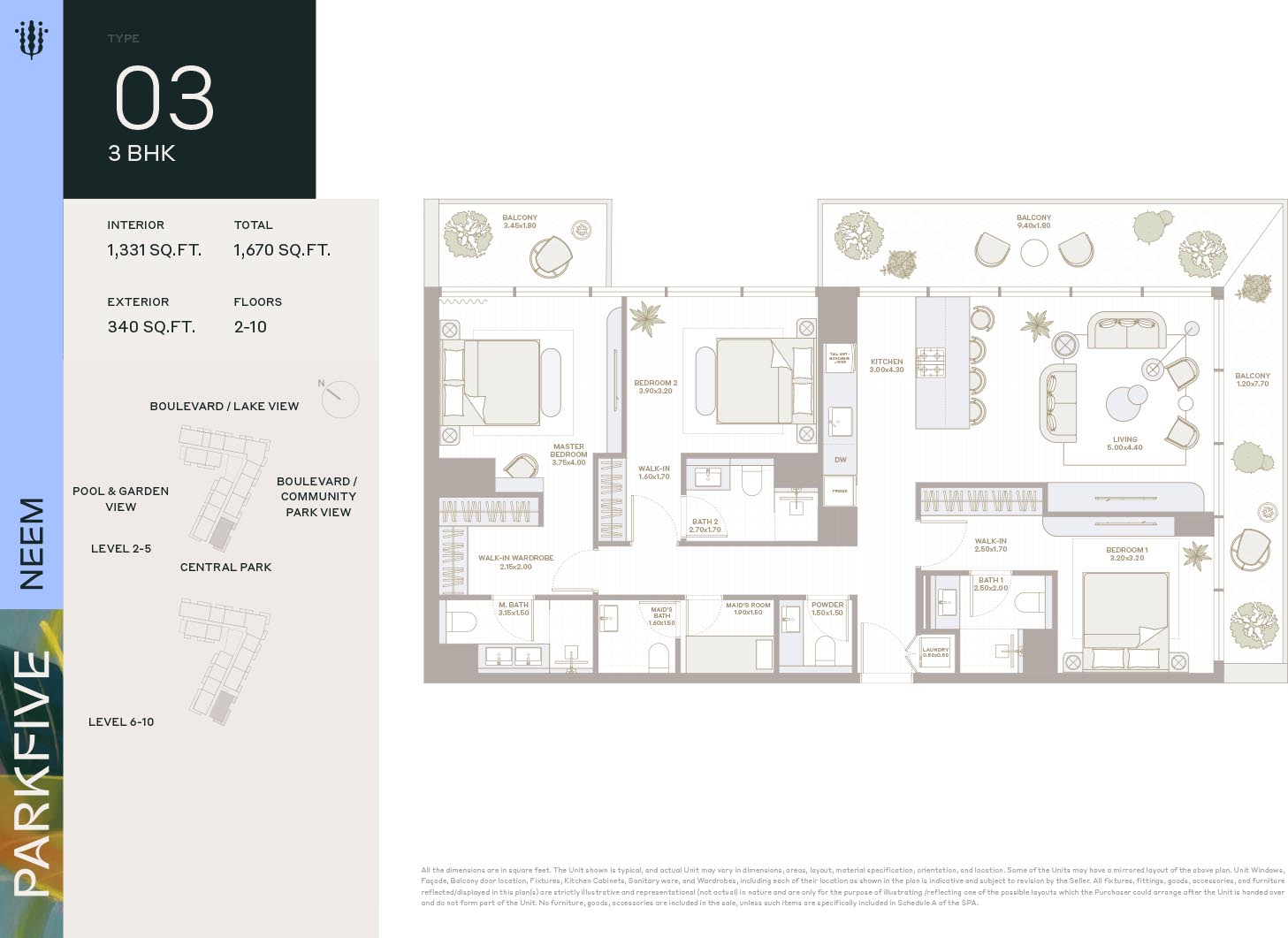 Neem at Park Five floor plan 4