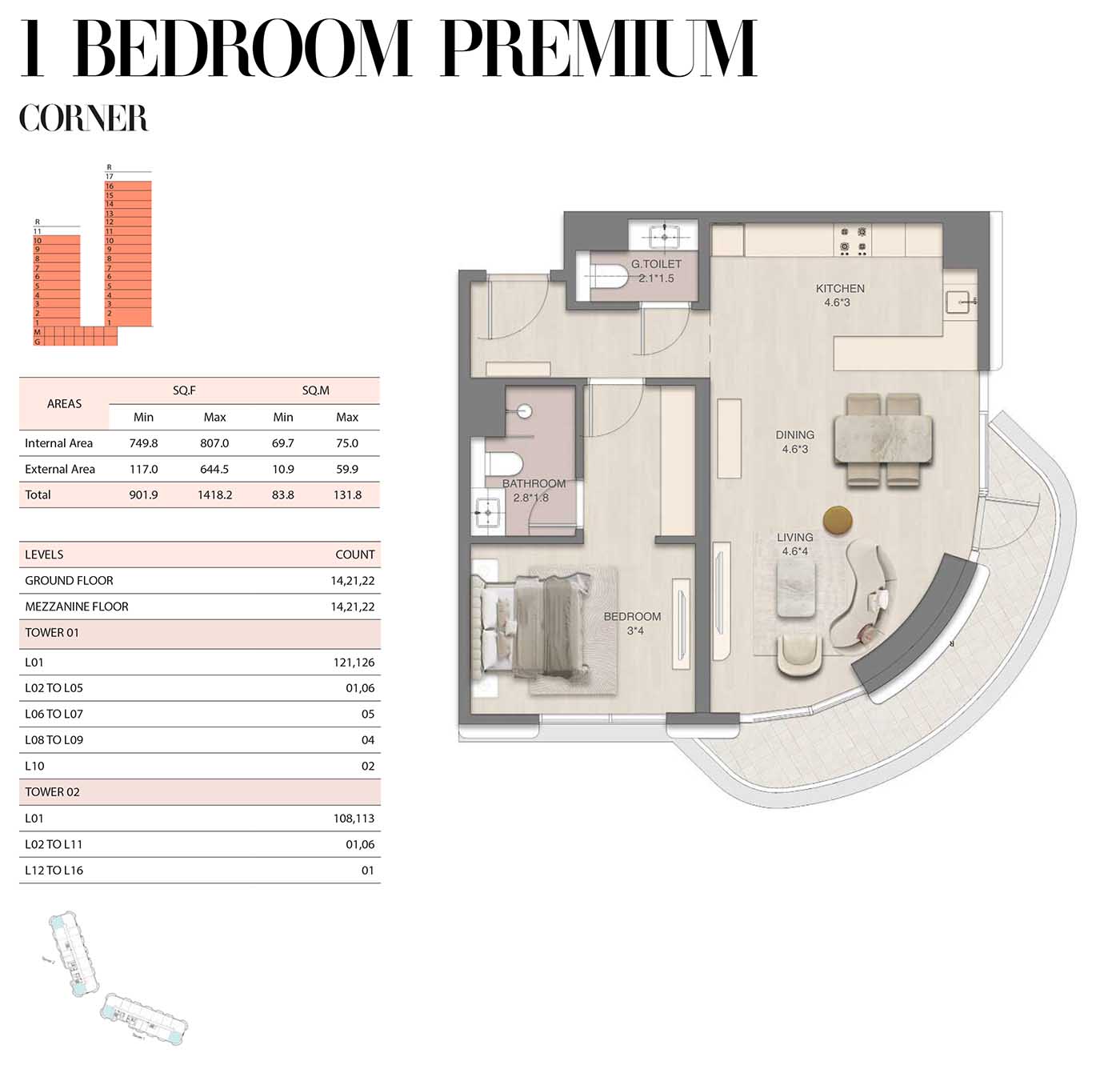 RAK MIRASOL at Mina Al Arab floor plan 1