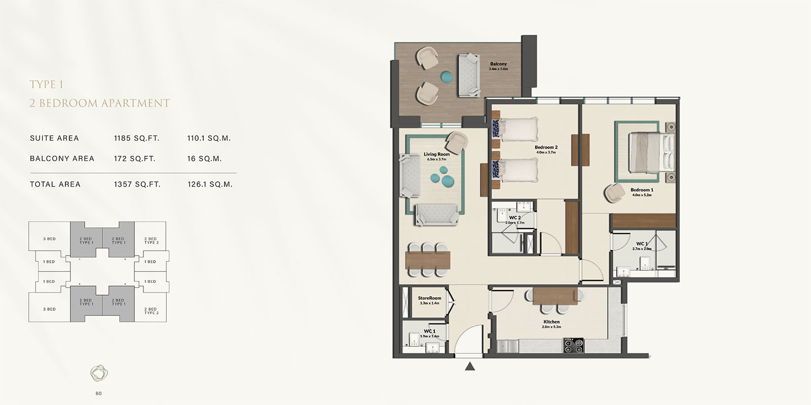 Cresswell Residences at Dubai South floor plan 2