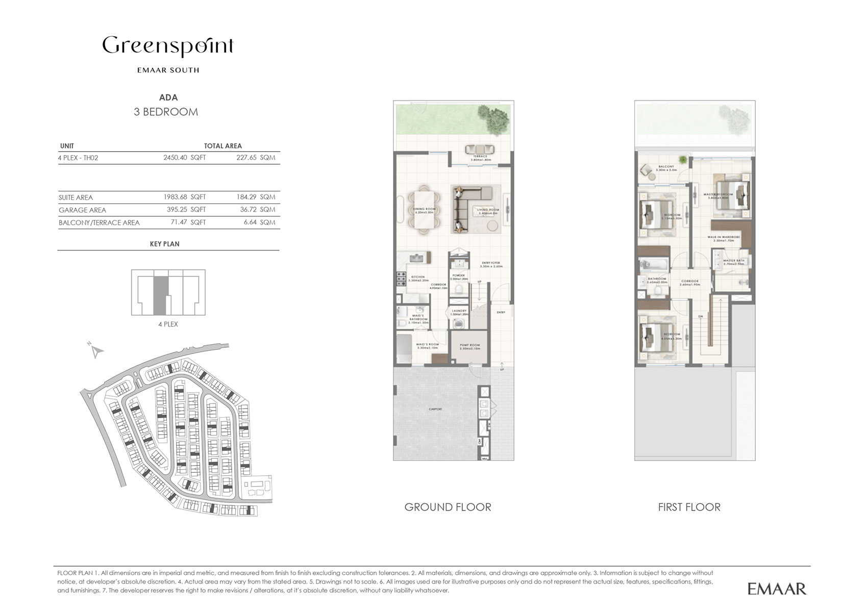Greenspoint at Emaar South floor plan 1