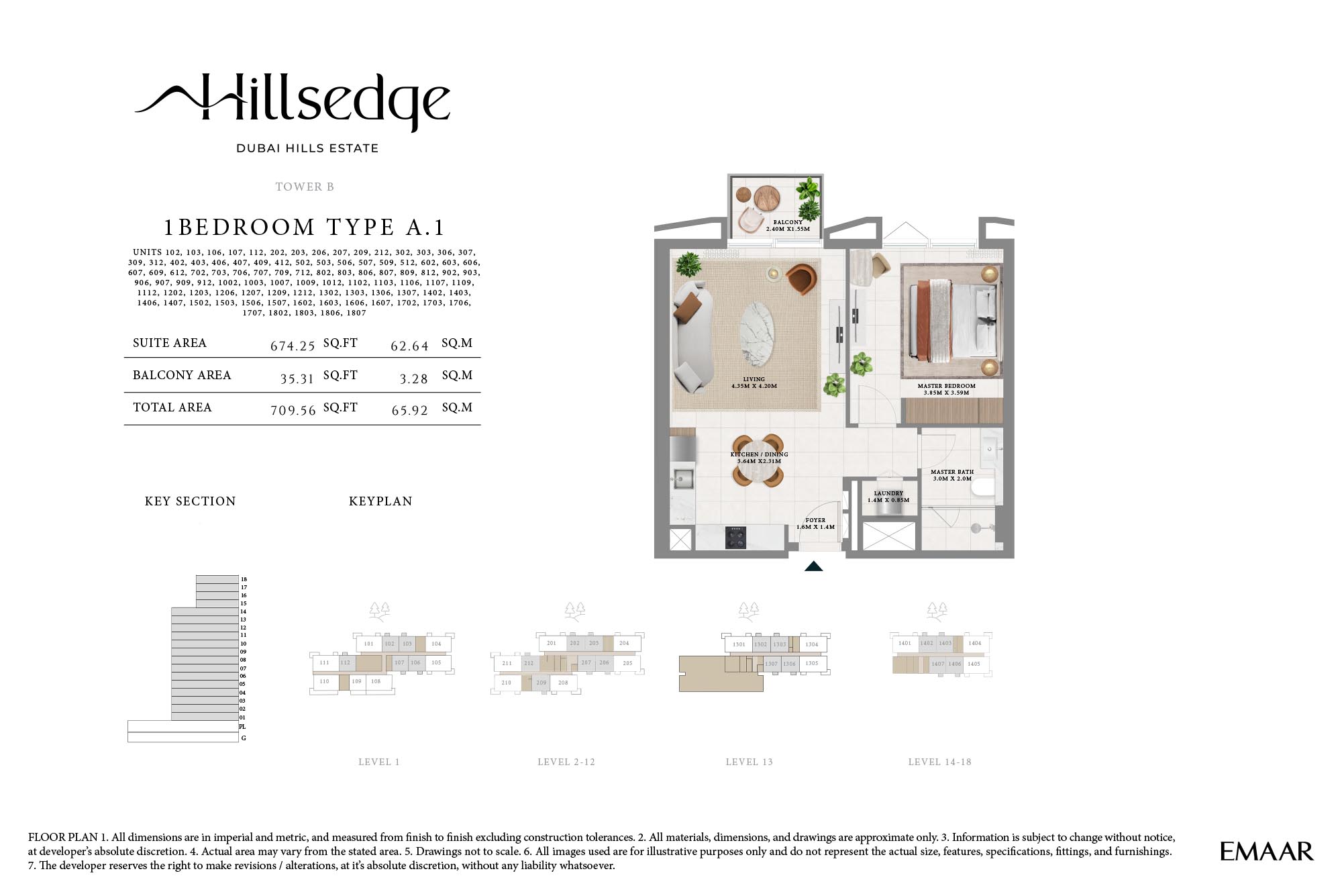 Hillsedge 2 at Dubai Hills Estate floor plan 1