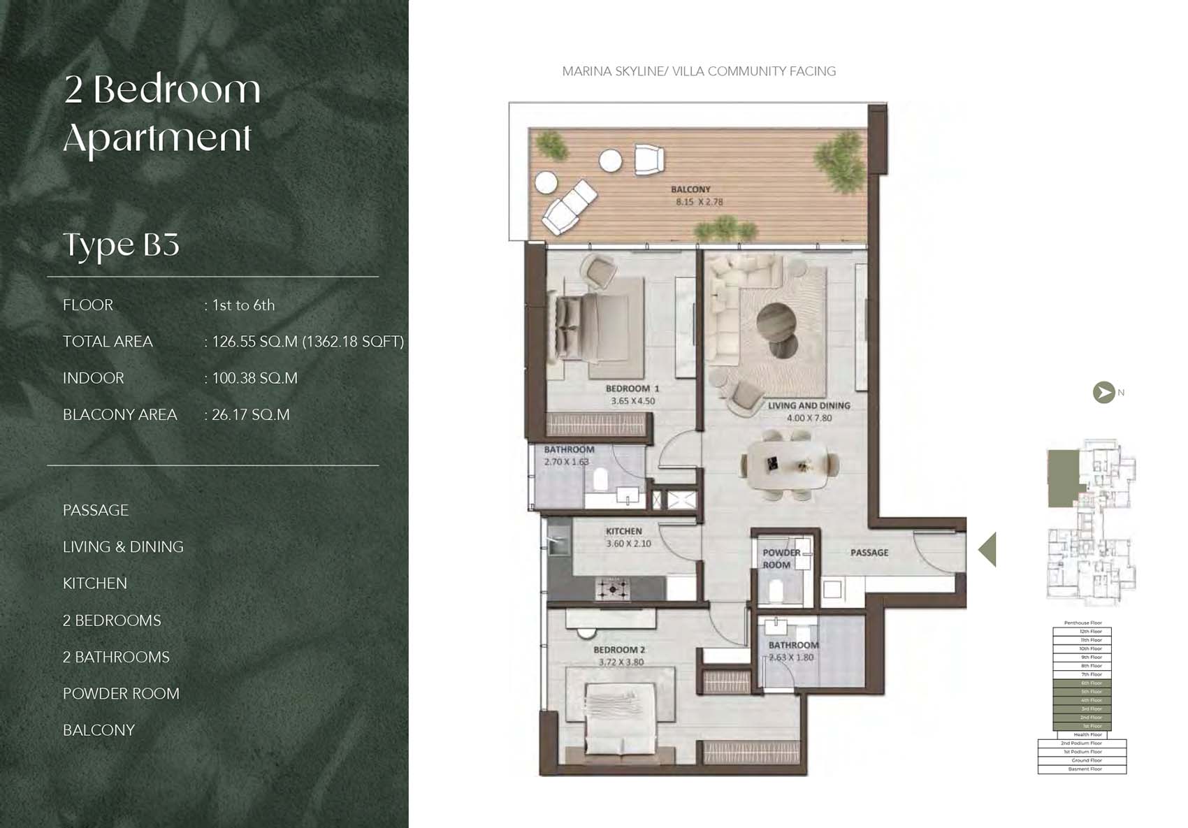 Amaya Residences at Al Furjan floor plan 2