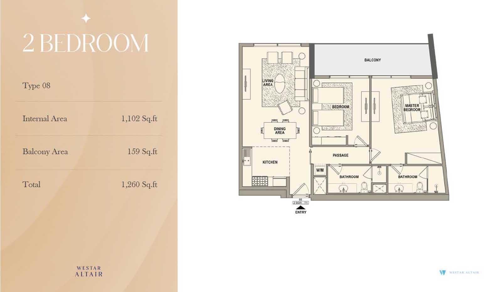 Westar Altair at Dubai South floor plan 1