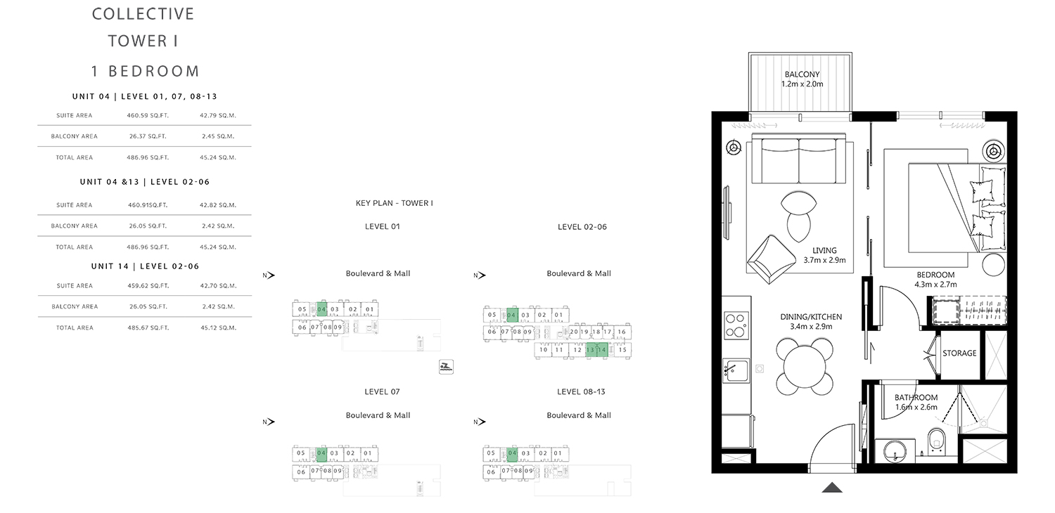 Collective Tower floor plan 1