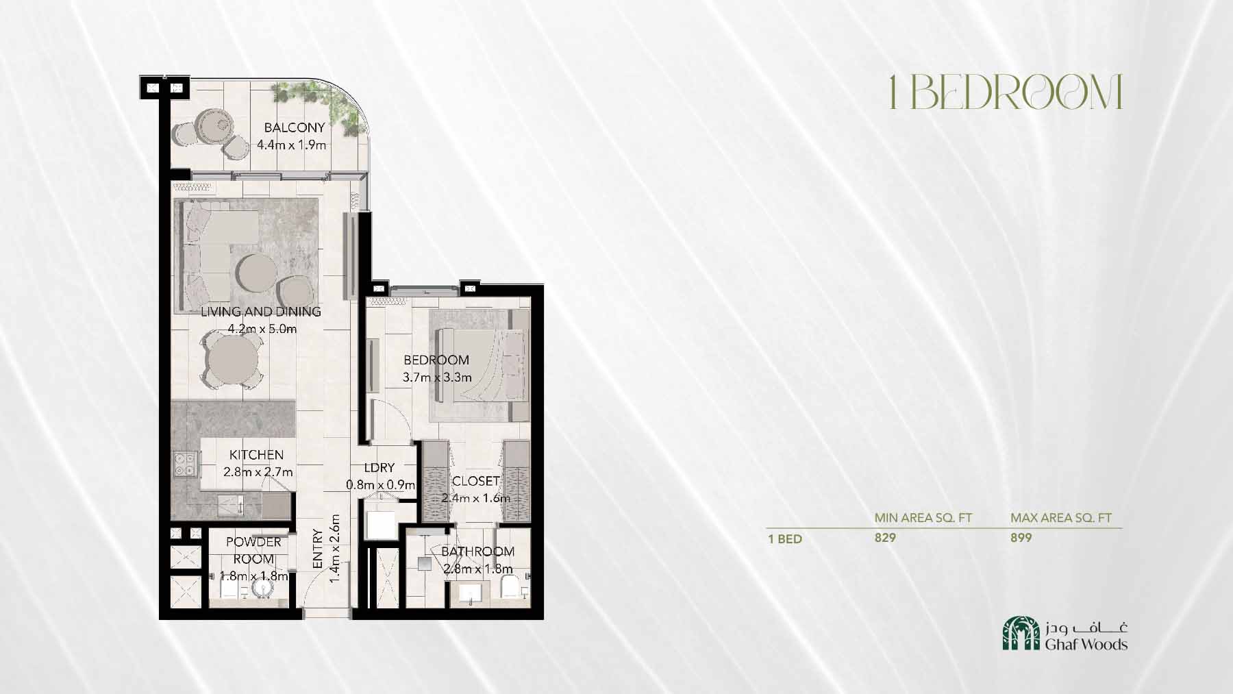 Capria East at Ghaf Woods floor plan 1
