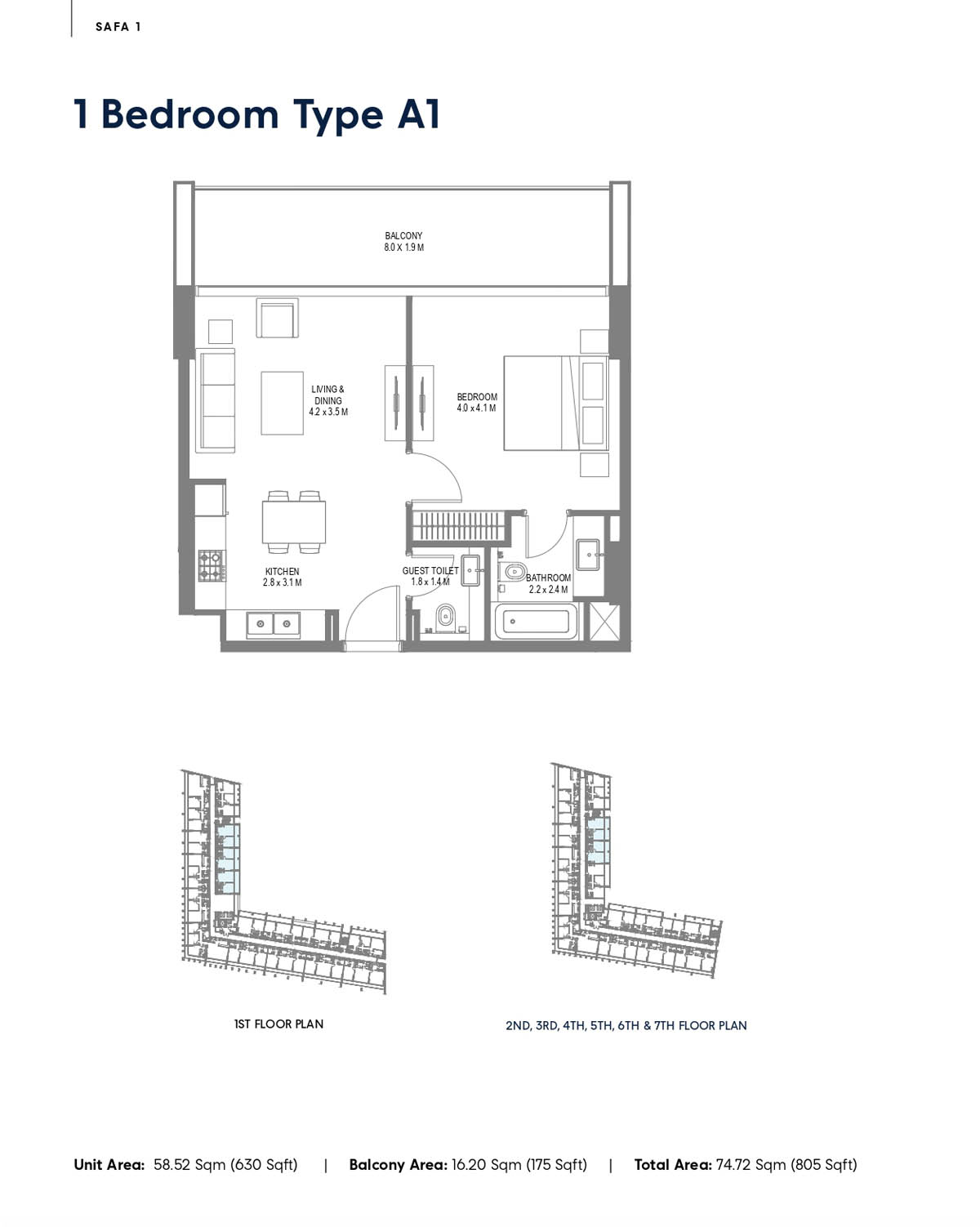 Safa at Aljada floor plan 1