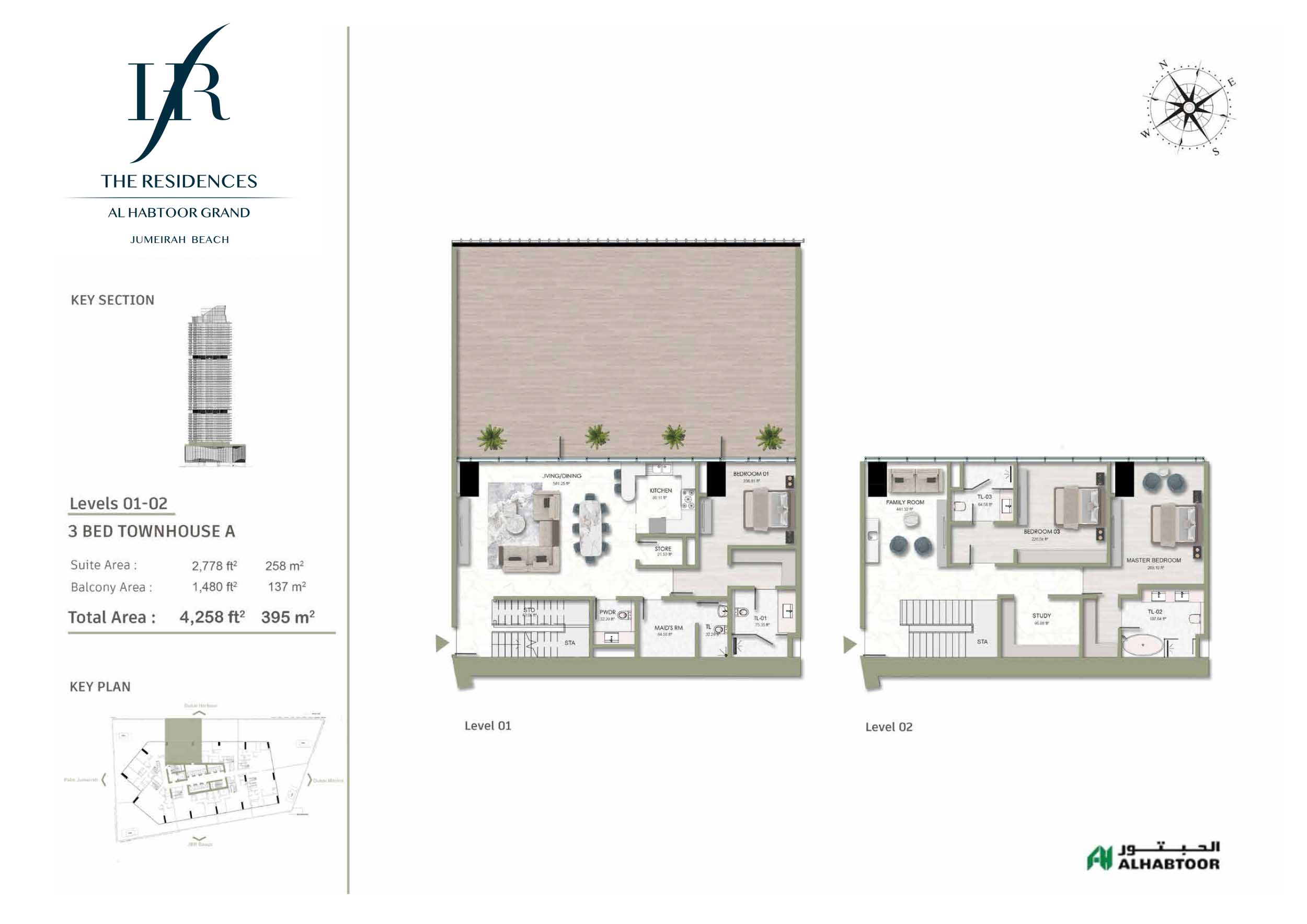 The Residences Al Habtoor Grand floor plan 3