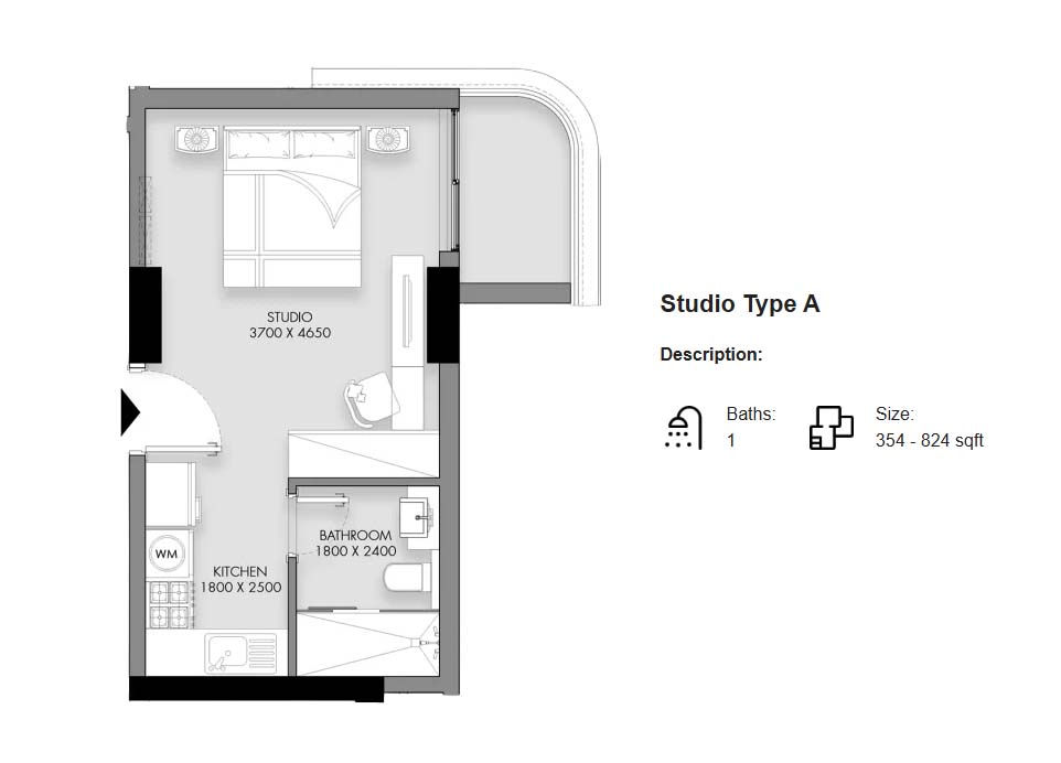 Rose Gardens 1 floor plan 1