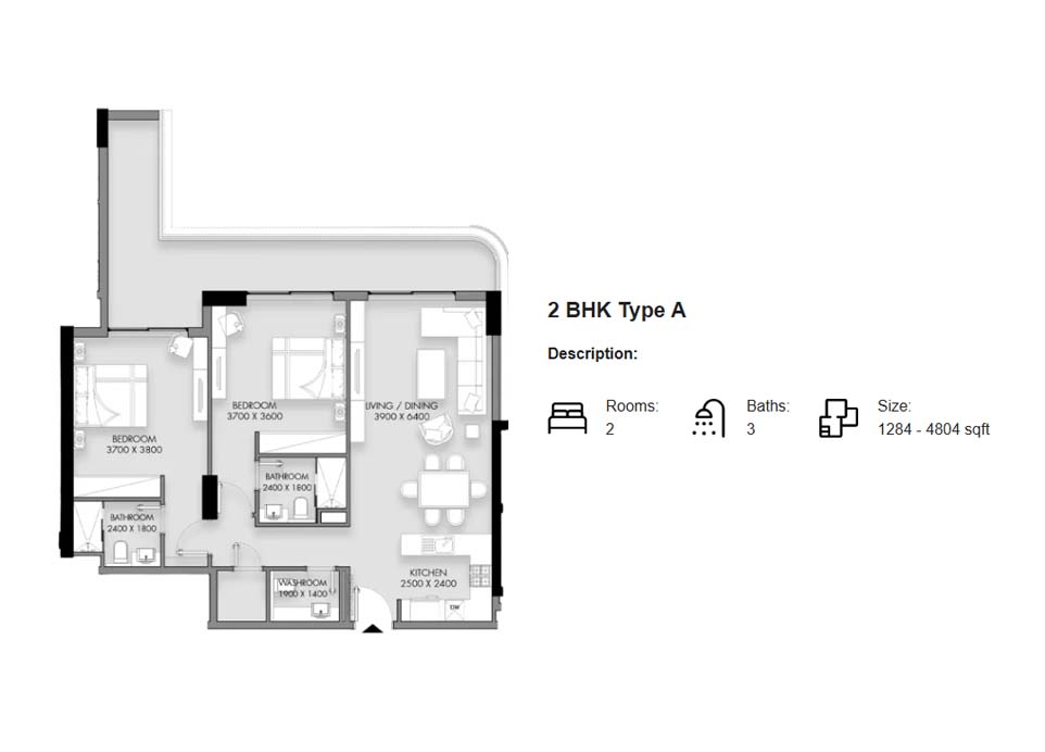 Rose Gardens 1 floor plan 3