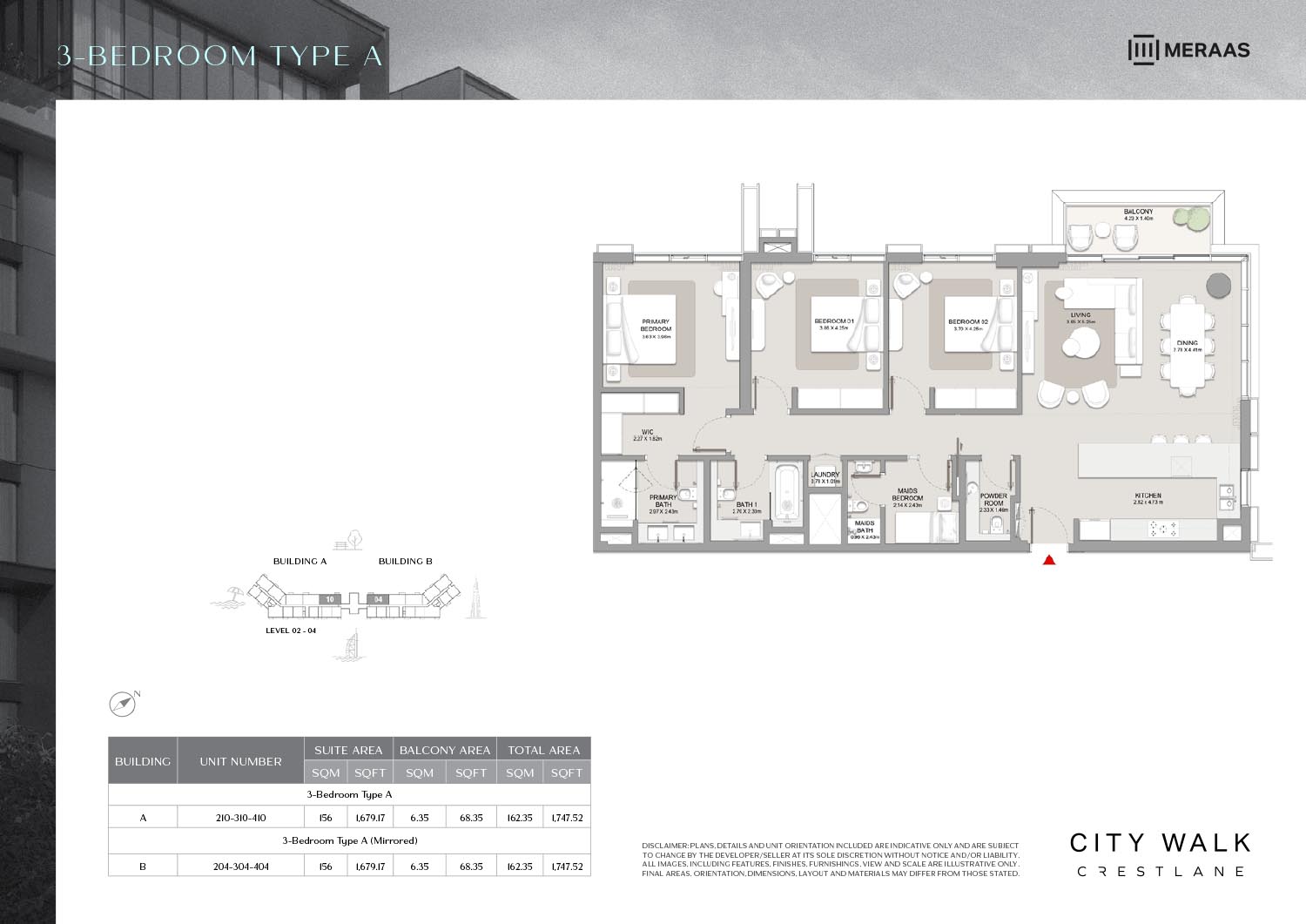 City Walk Crest Lane by Meraas floor plan 3
