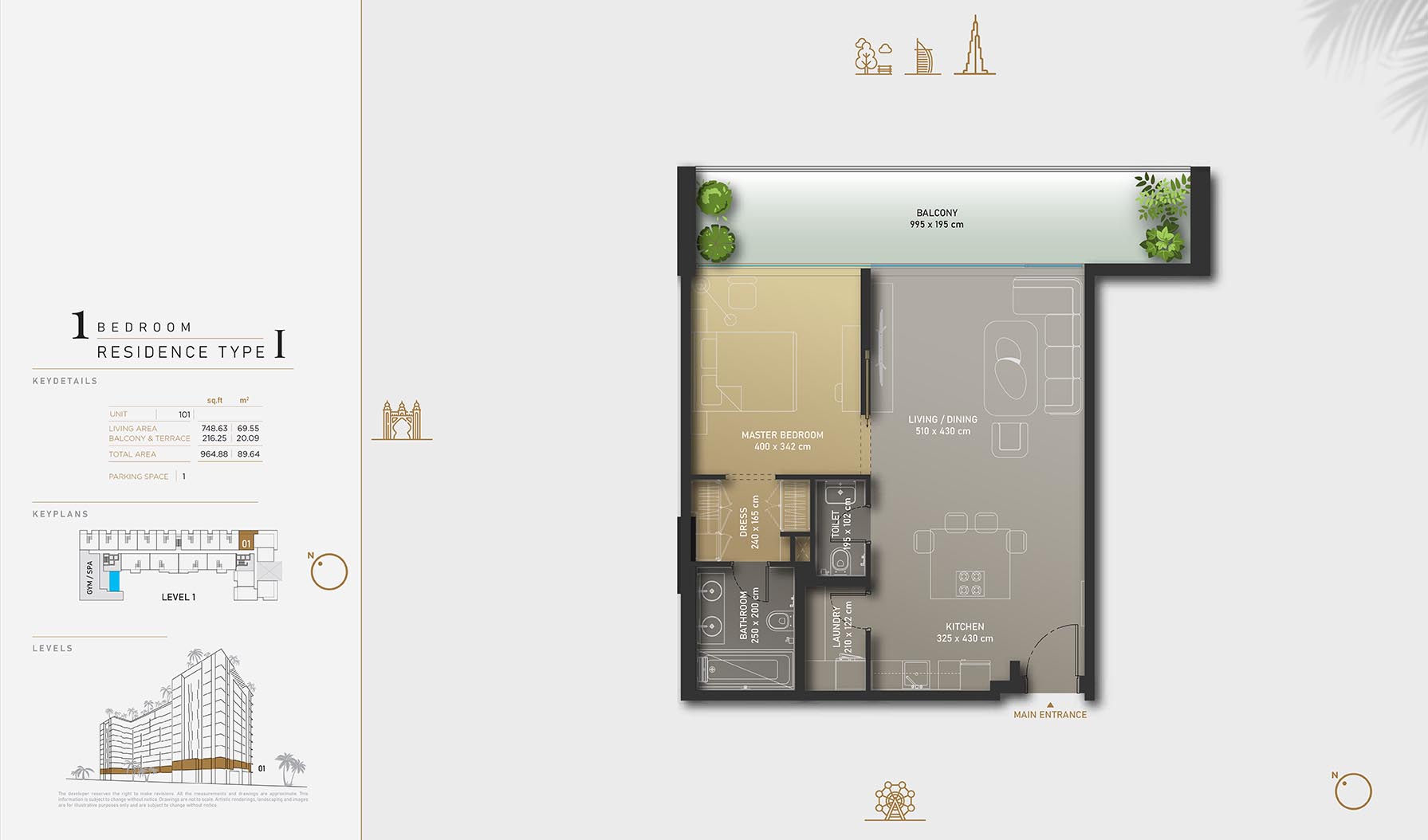 Olaia Residences at Palm Jumeirah floor plan 1