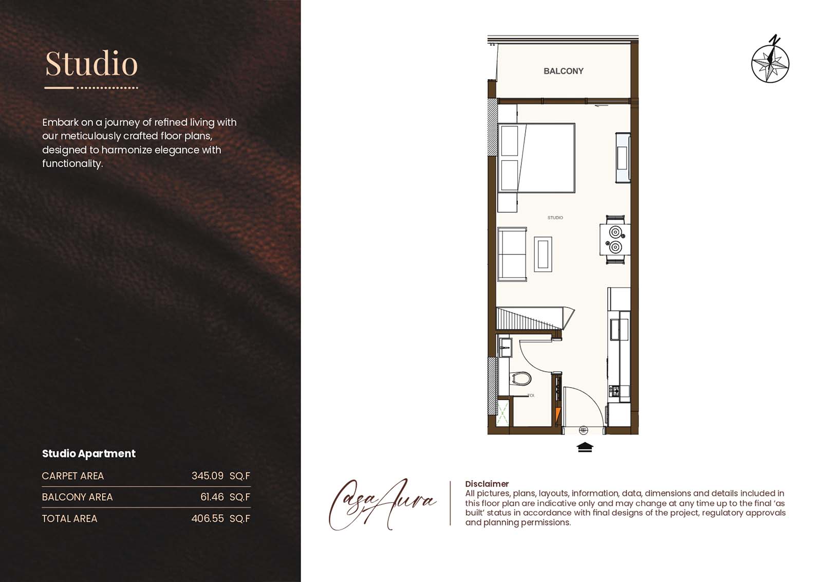 Casa Aura Residence at Dubai South floor plan 1