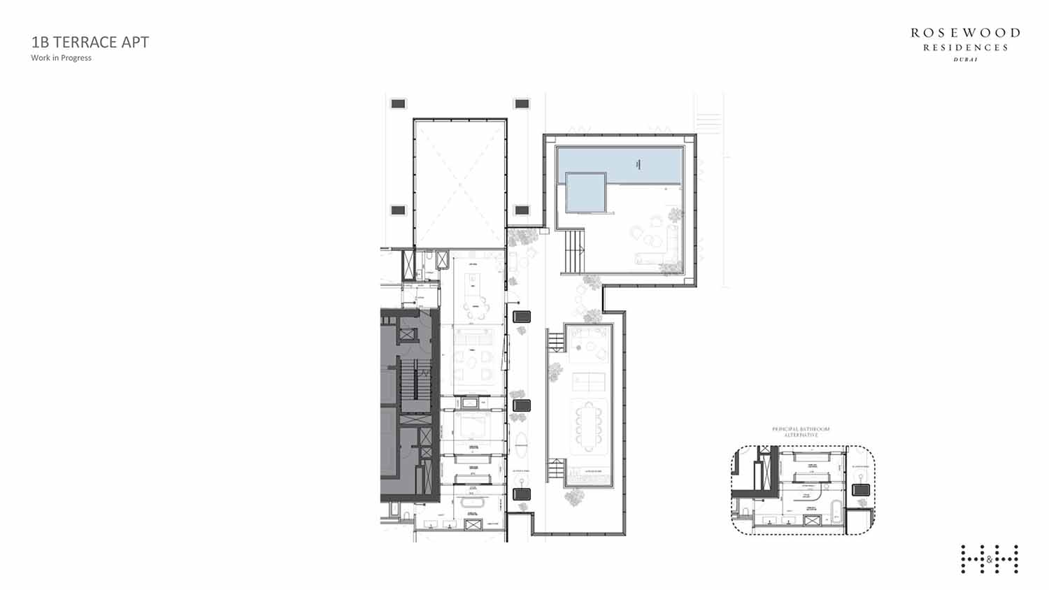 Rosewood Residences Dubai floor plan 1