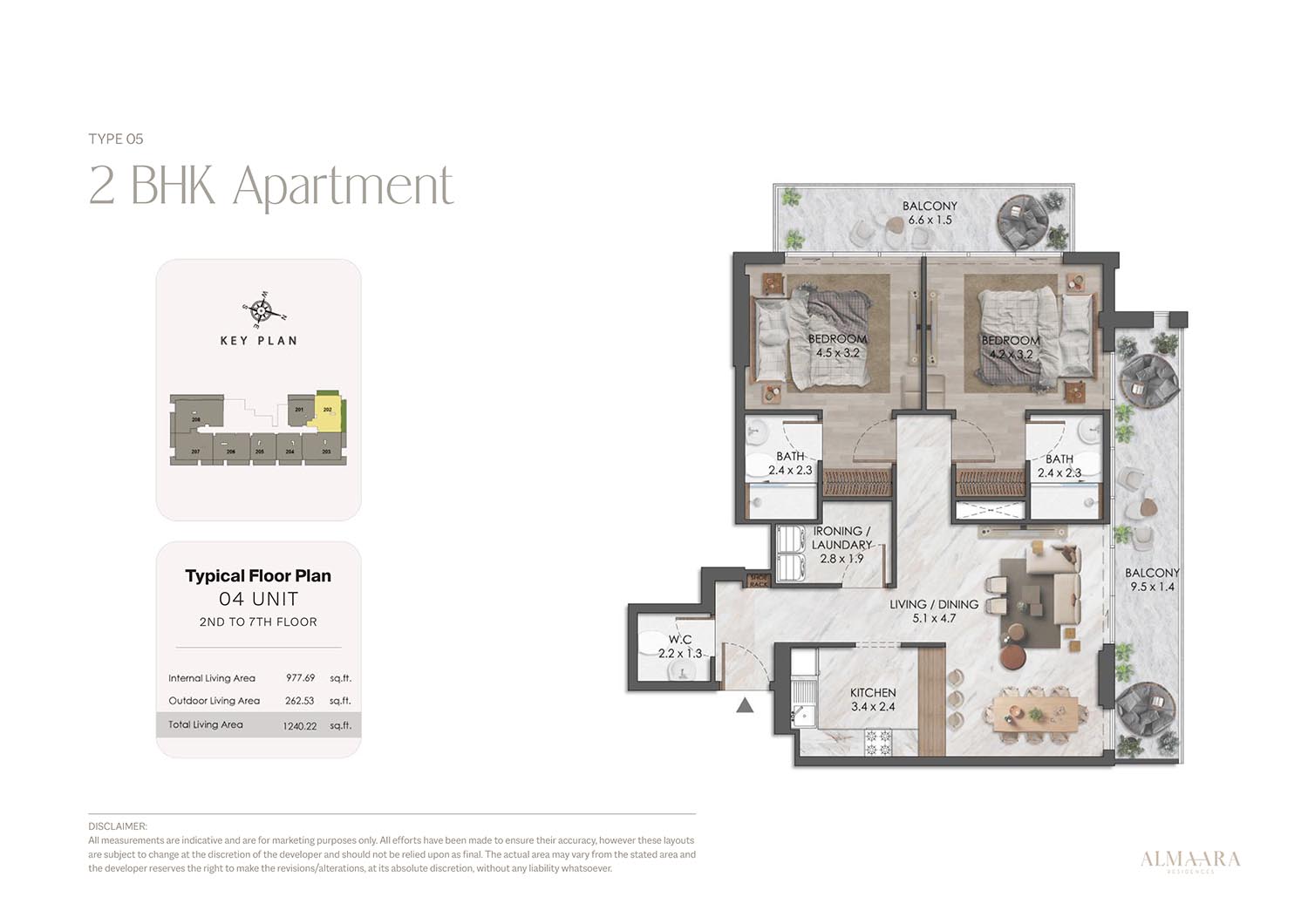 Almaara Residences at Al Furjan floor plan 2