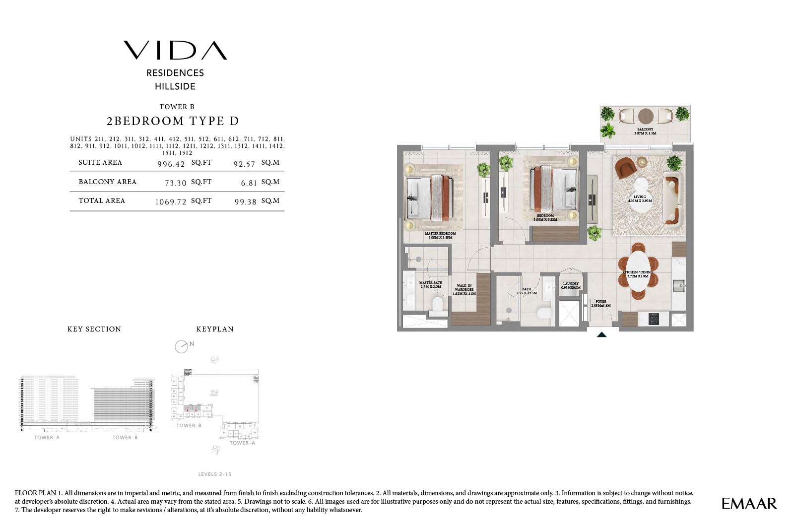 Vida Residences Hillside at Dubai Hills Estate floor plan 2