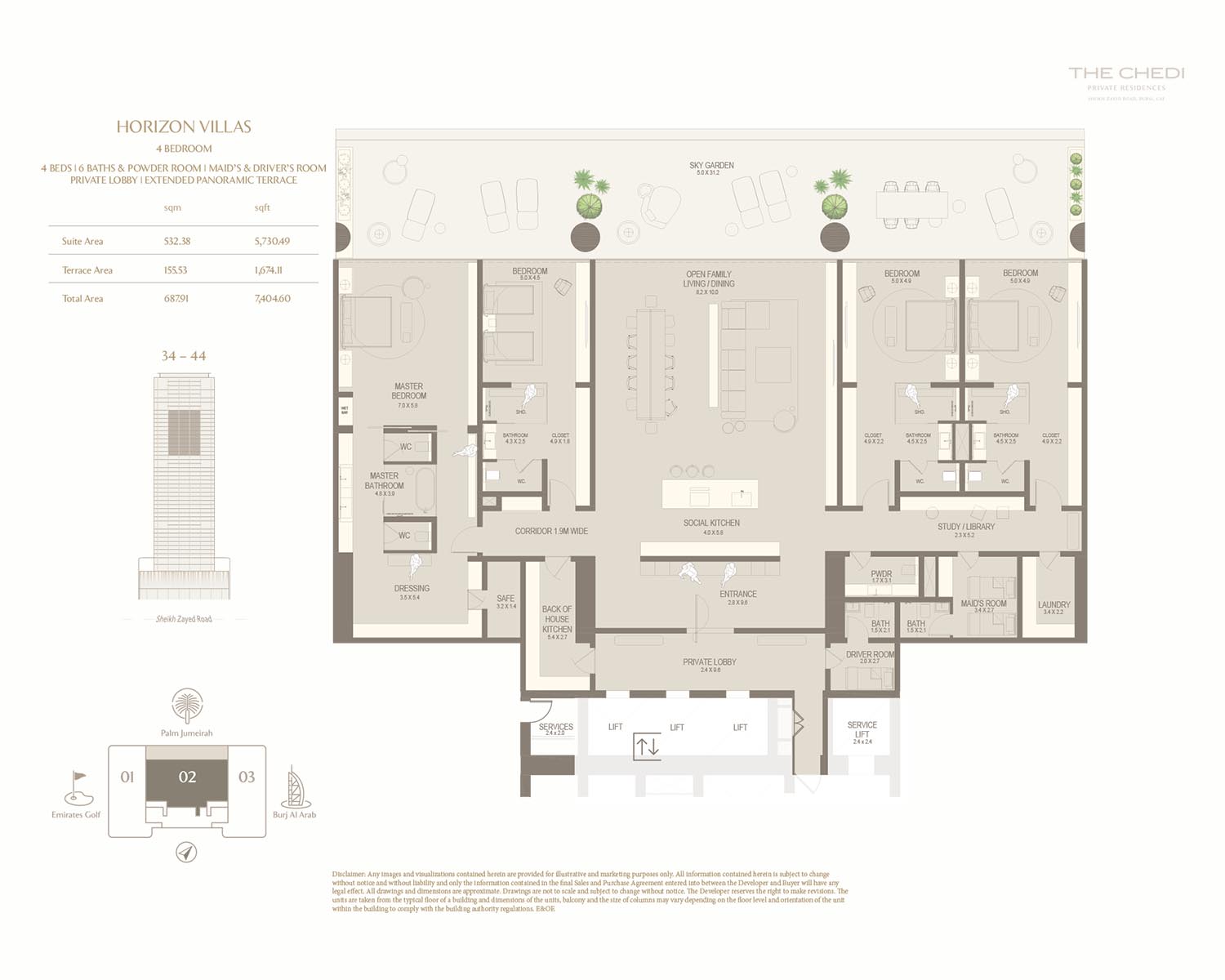 The Chedi Private Residences floor plan 3