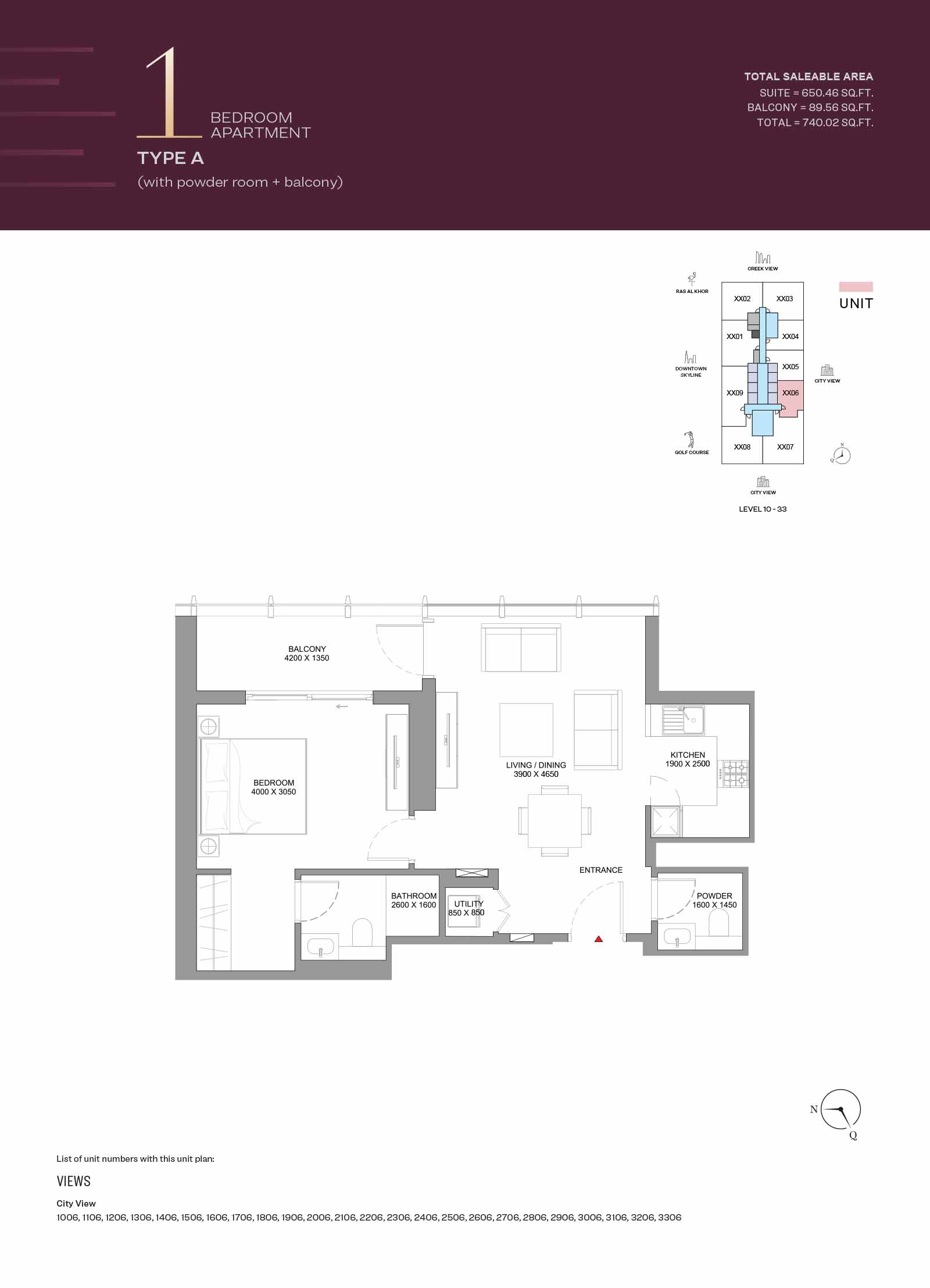 The Element at Sobha One floor plan 1