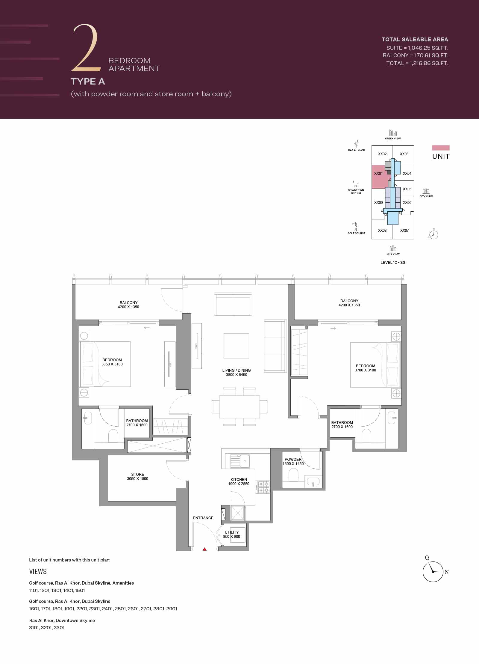 The Element at Sobha One floor plan 3