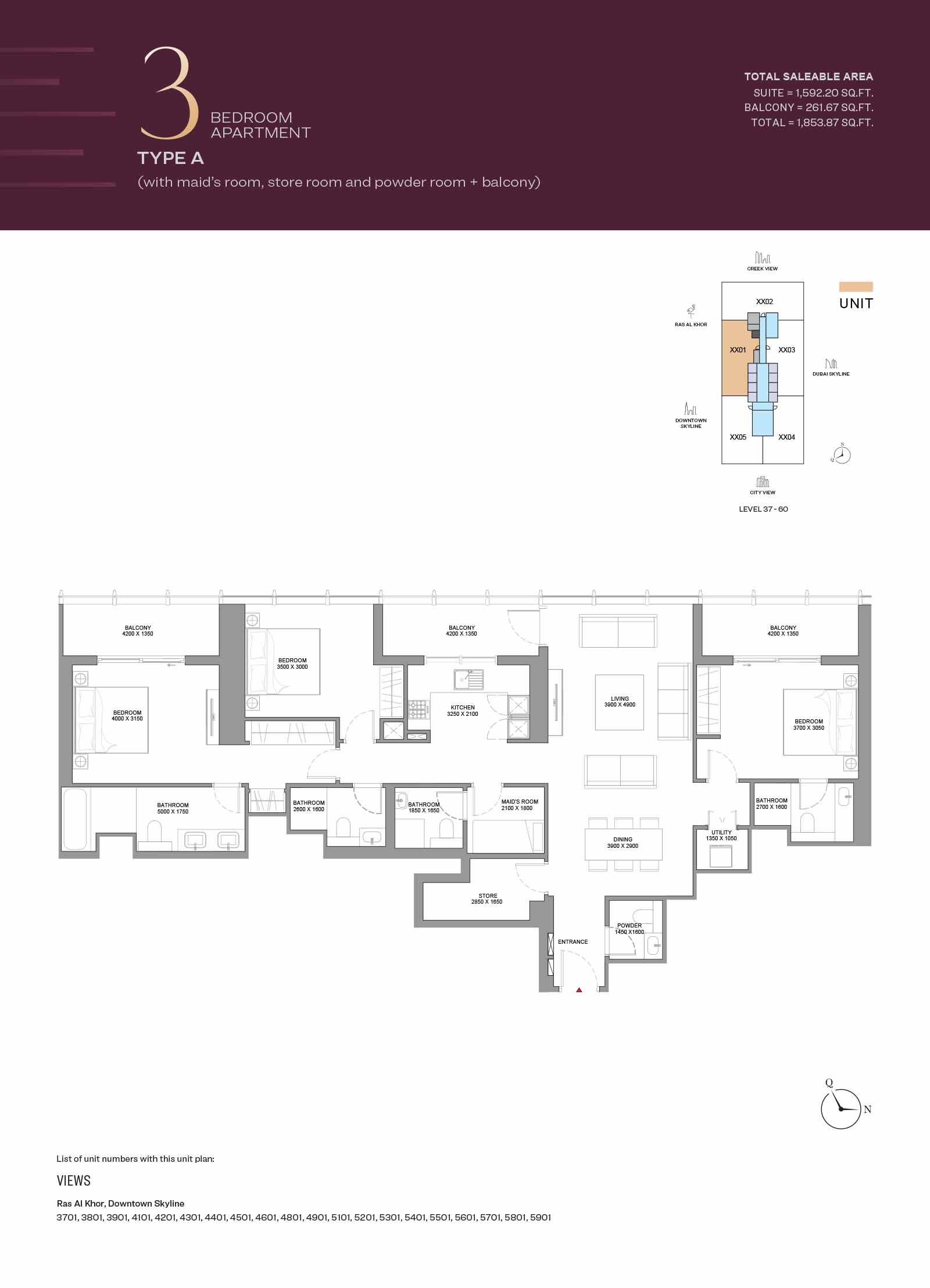 The Element at Sobha One floor plan 4