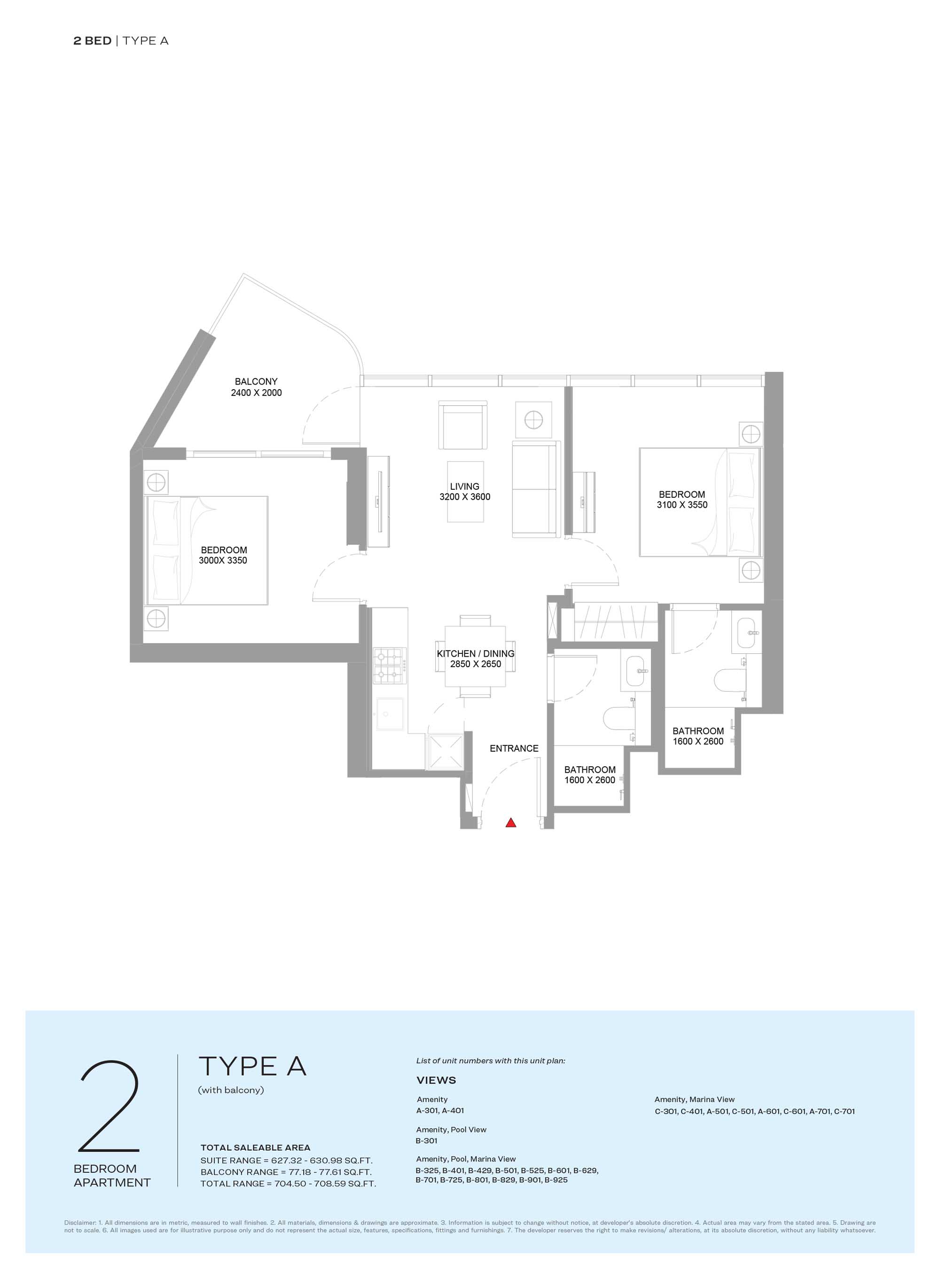 Sobha Bayside Marina Residences floor plan 3