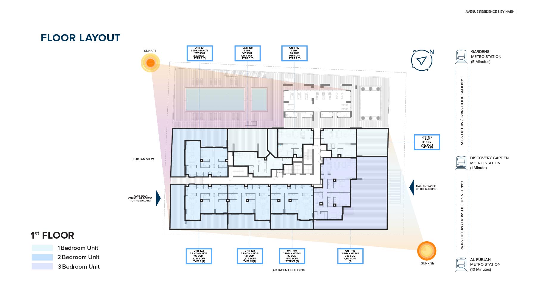 Avenue Residence 8 at Al Furjan floor plan 2