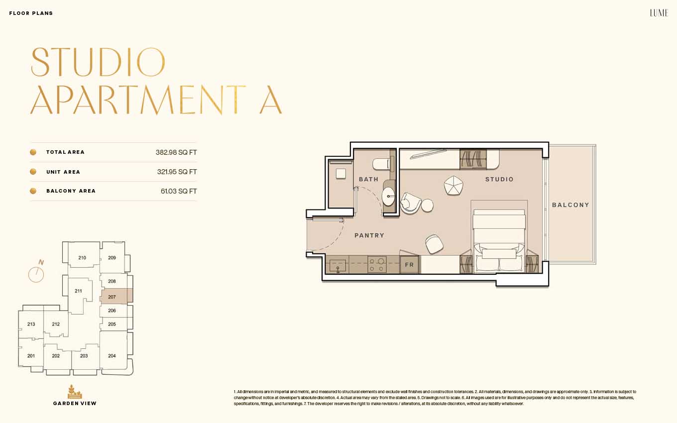 Lume Residence at JVC floor plan 1