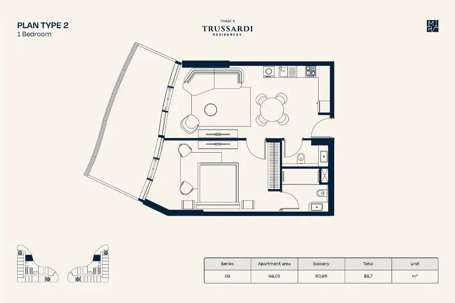 Trussardi Residences 2 floor plan 2
