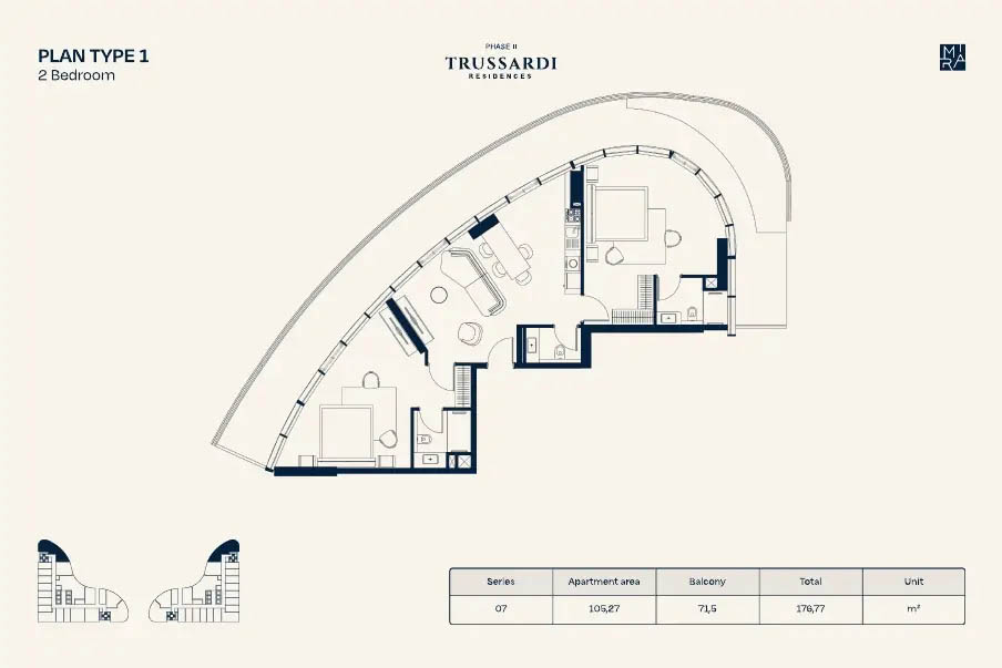 Trussardi Residences 2 floor plan 3