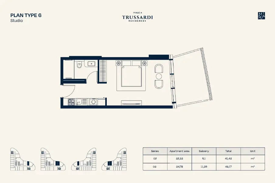 Trussardi Residences 2 floor plan 1