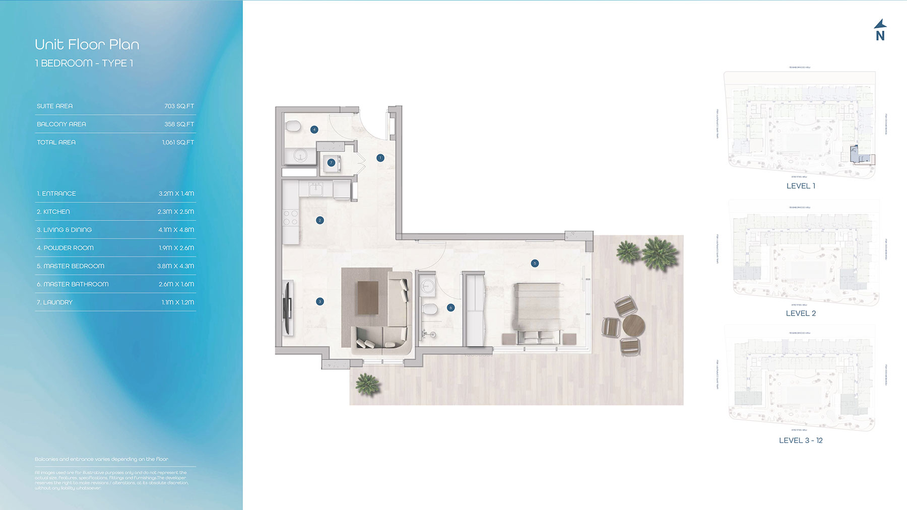 Sola Residences at Wasl Gate floor plan 2
