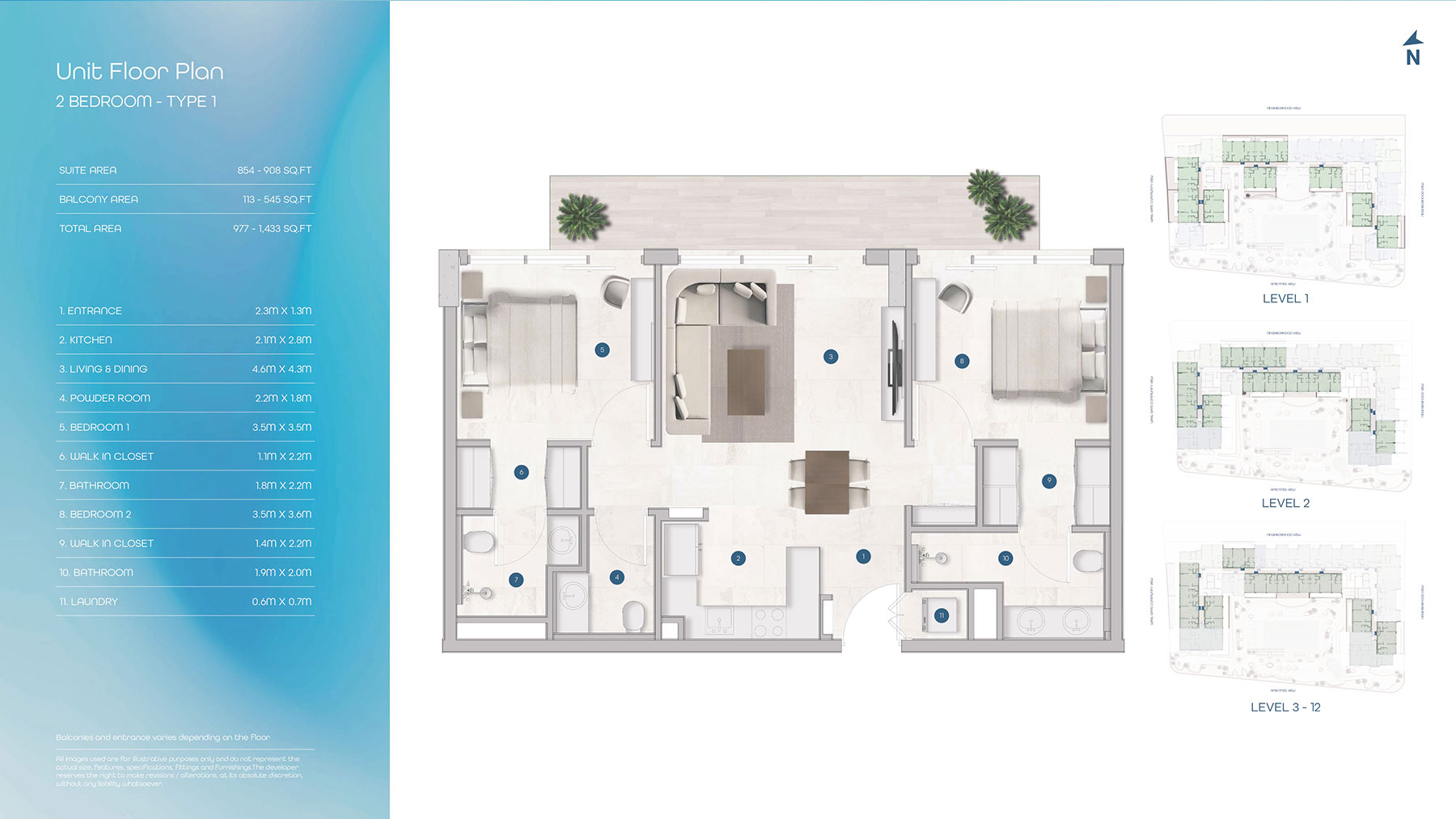 Sola Residences at Wasl Gate floor plan 4