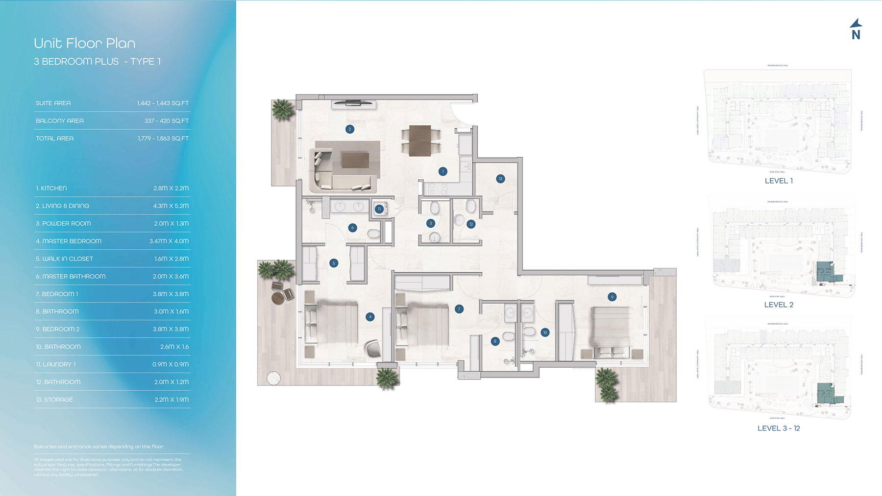 Sola Residences at Wasl Gate floor plan 5