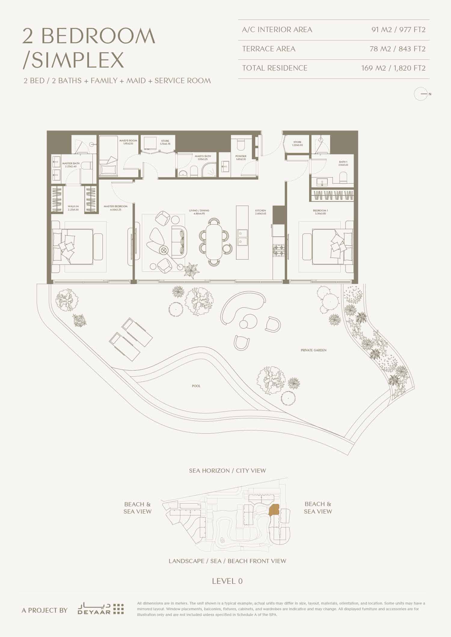 AYA Beachfront Residences by Deyaar floor plan 2