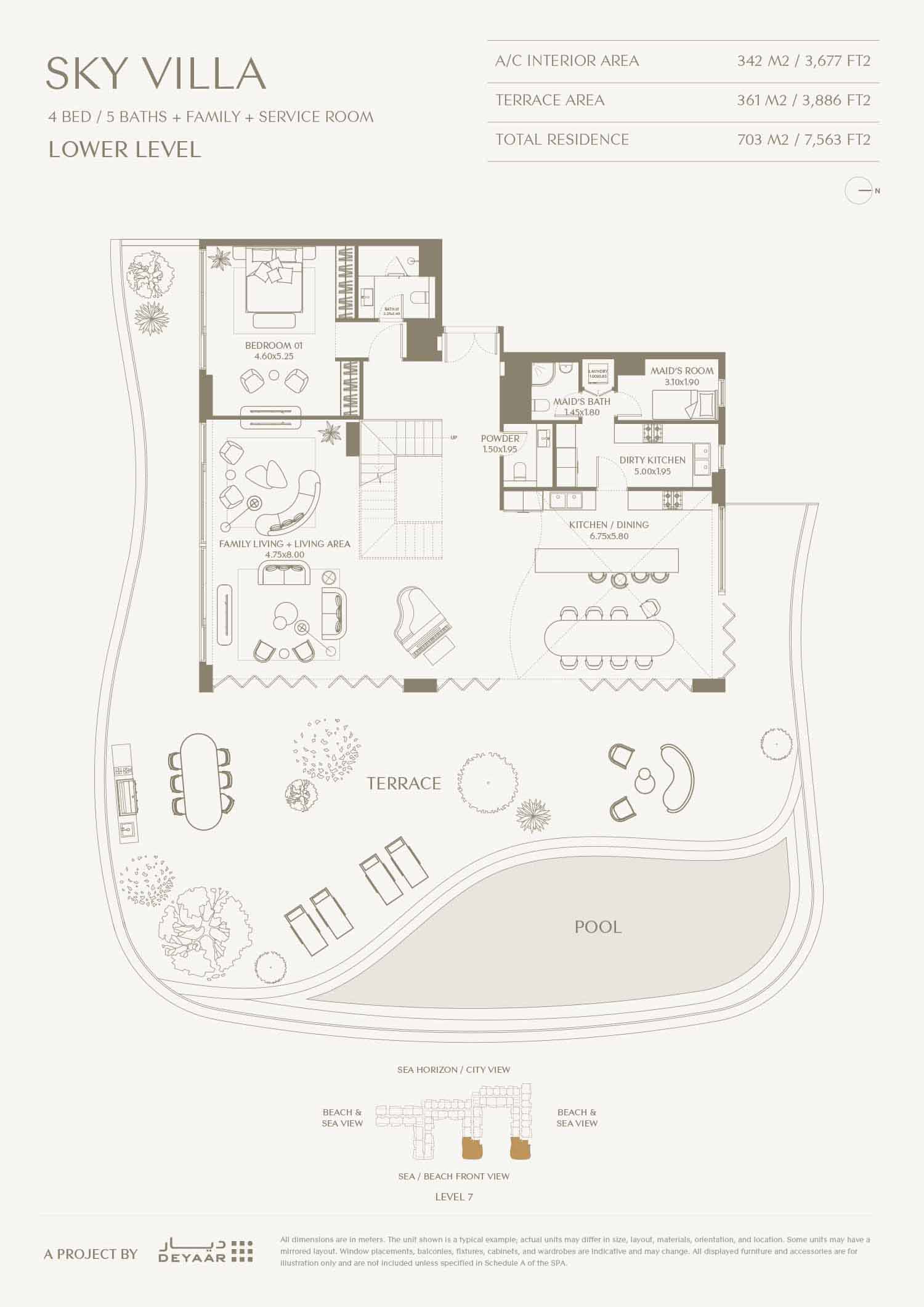 AYA Beachfront Residences by Deyaar floor plan 5