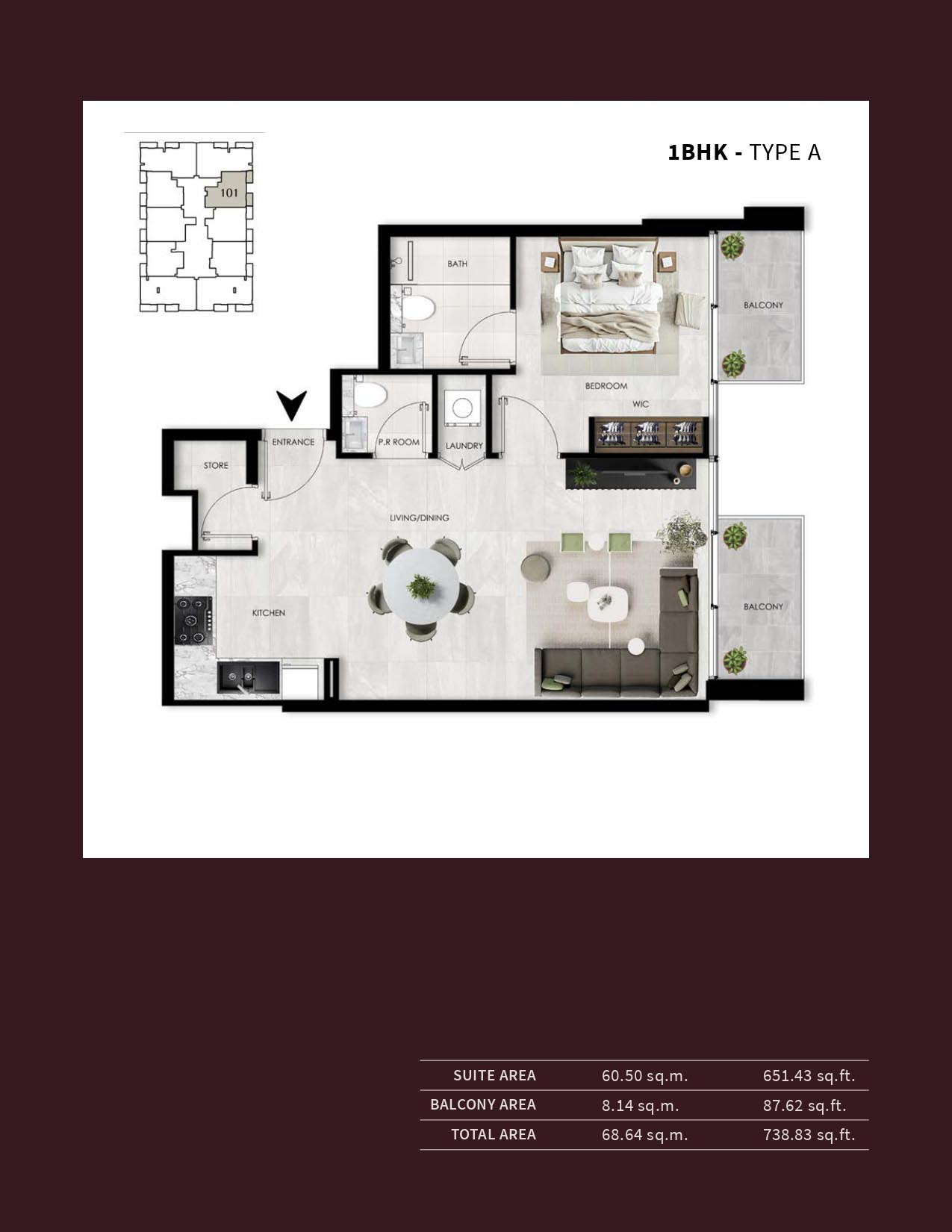 The Willows Residences at MBR City floor plan 1