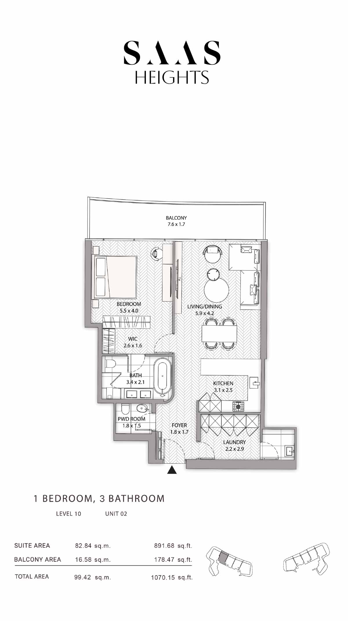 SAAS Heights at Al Reem floor plan 1