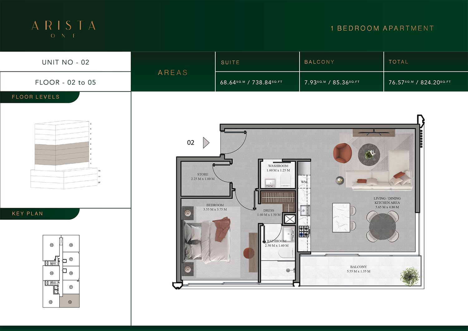 Arista One floor plan 1