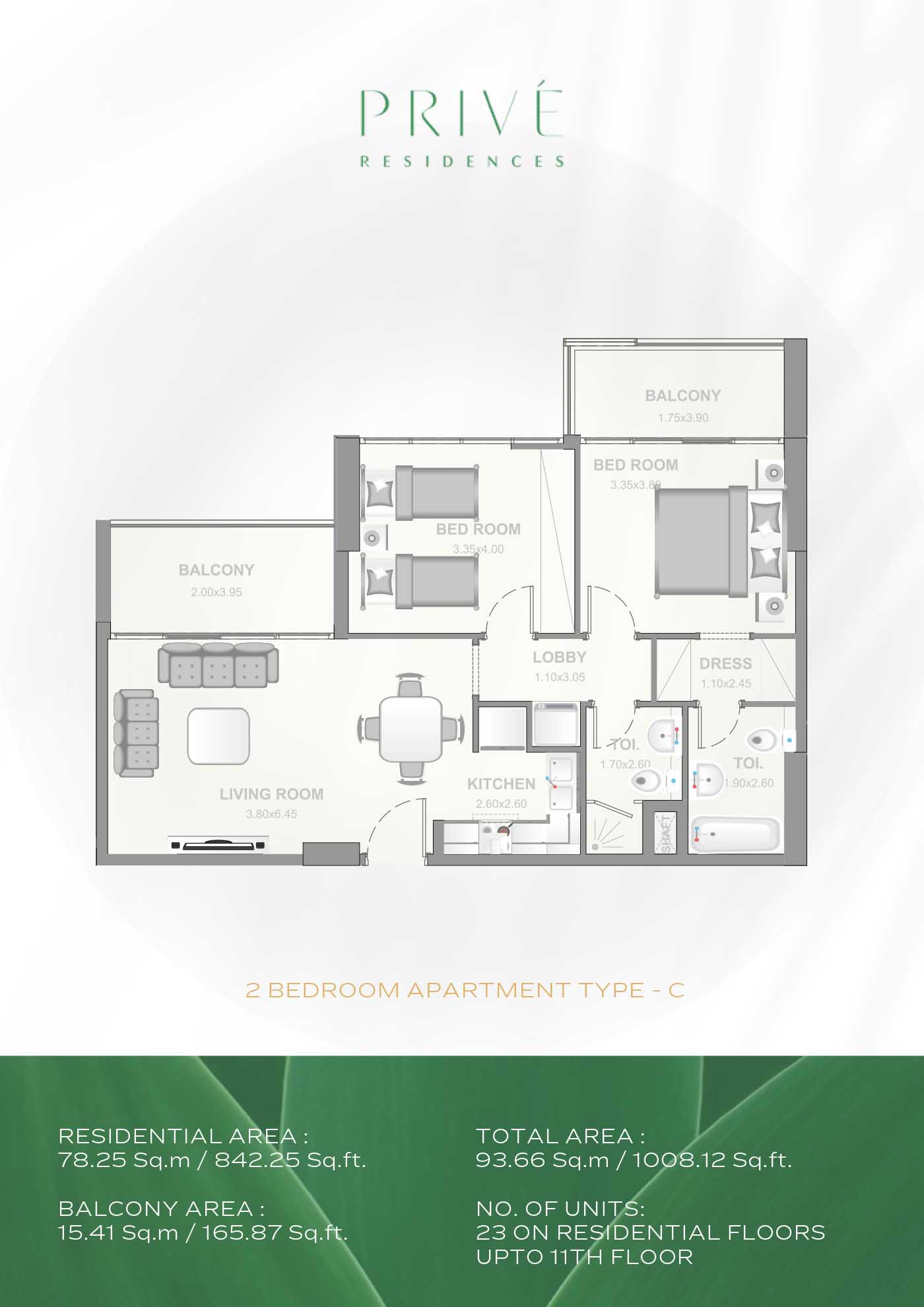 Prive Residence floor plan 4
