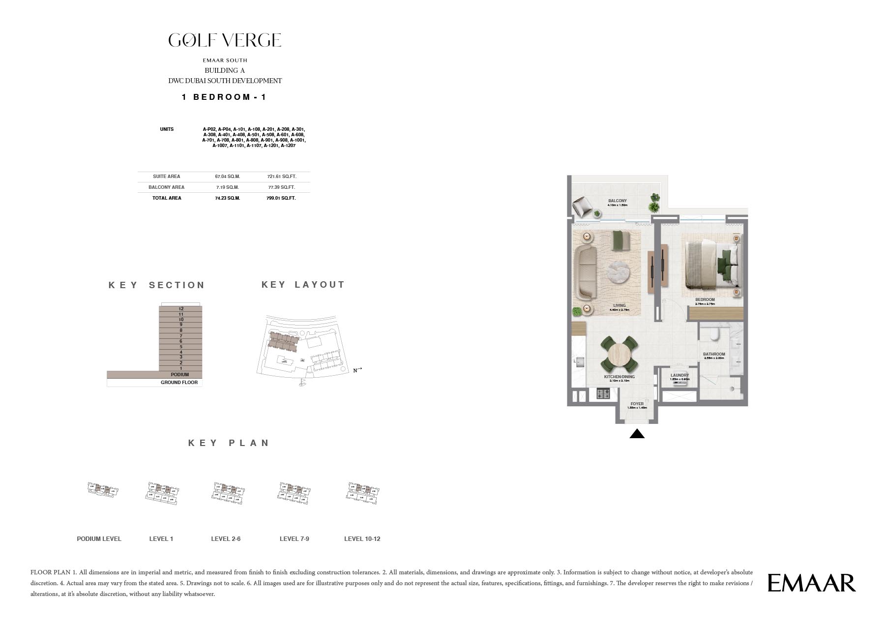 Golf Verge at Emaar South floor plan 1