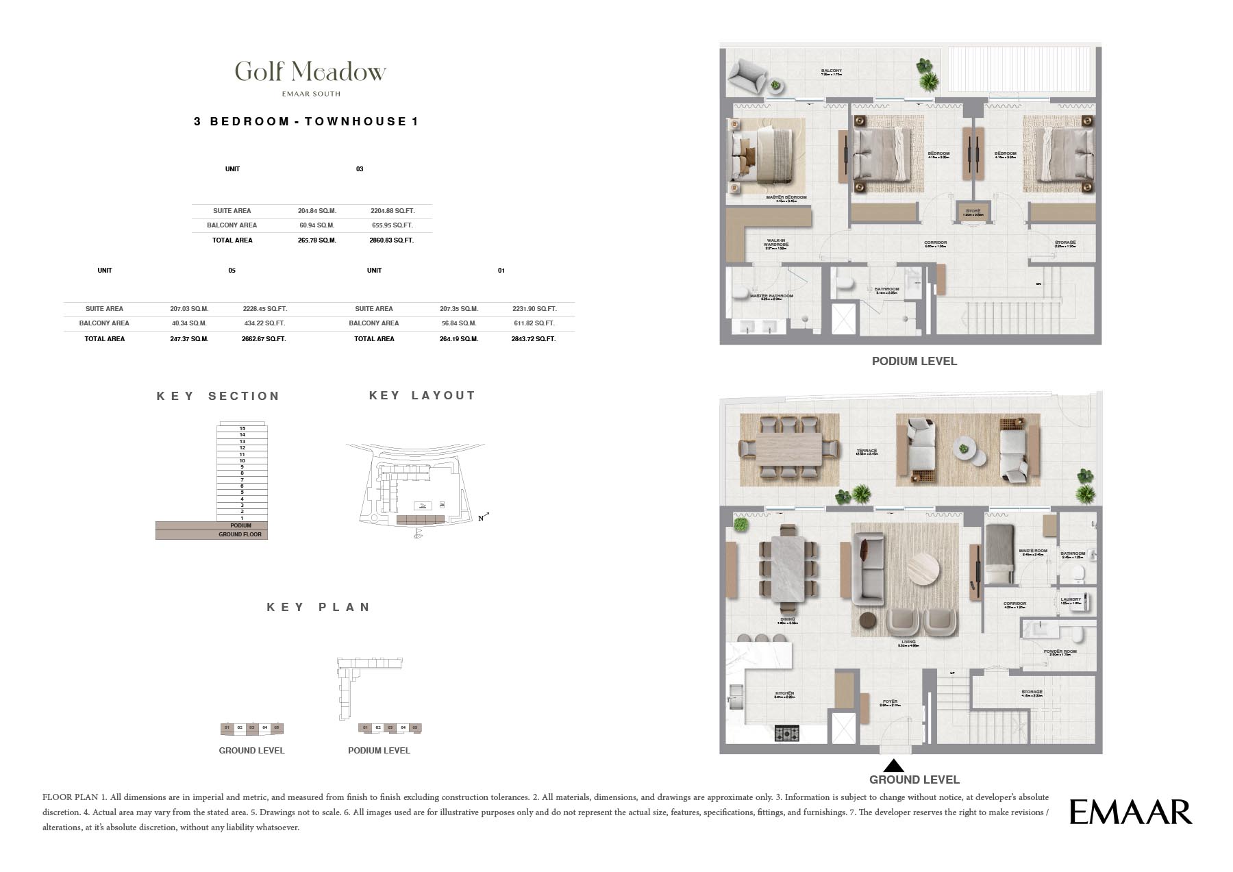 Golf Meadow at Emaar South floor plan 4